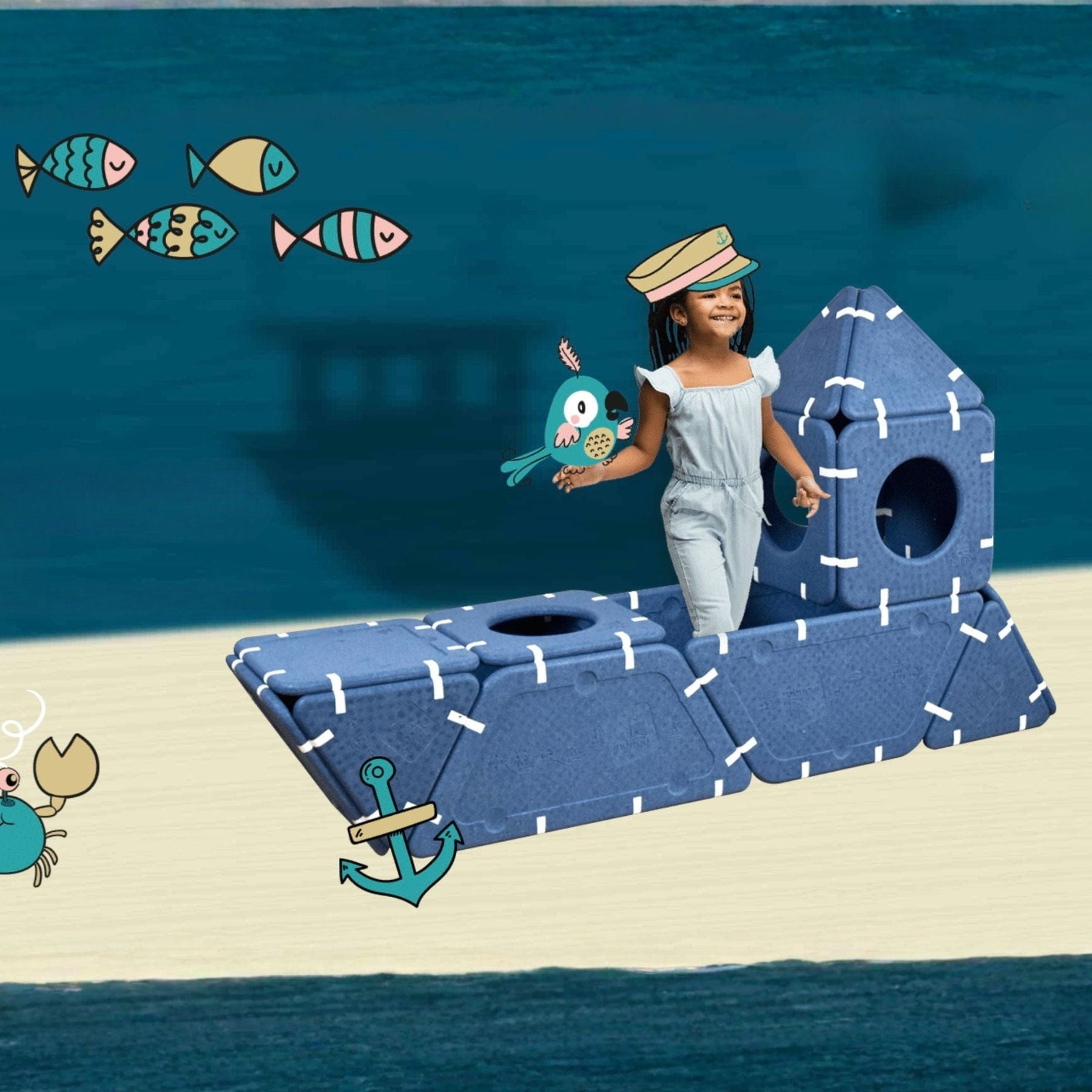 Magnetische Riesenbausteine - Magnetbaukasten-Set 30-teilig