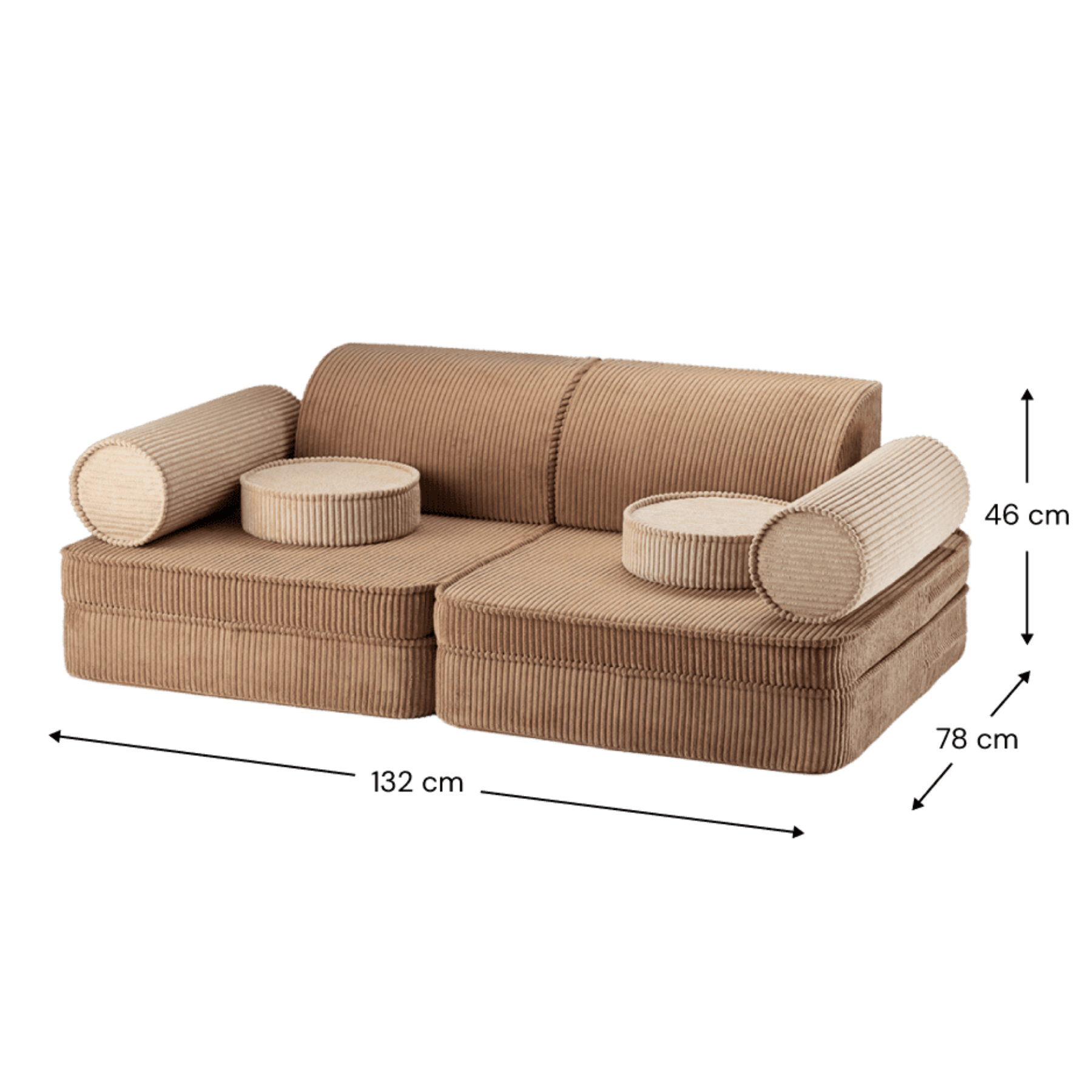 Modulares Kinder-Spielsofa Kindersofa aus Cord I wigiwama - LeoBabys