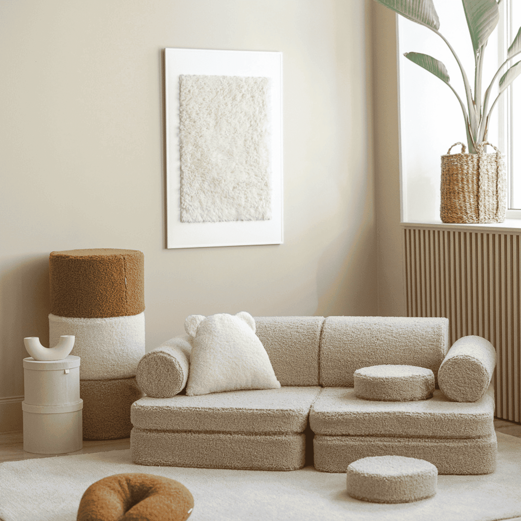 Modulares Kinder-Spielsofa Kindersofa aus Teddy I wigiwama - LeoBabys
