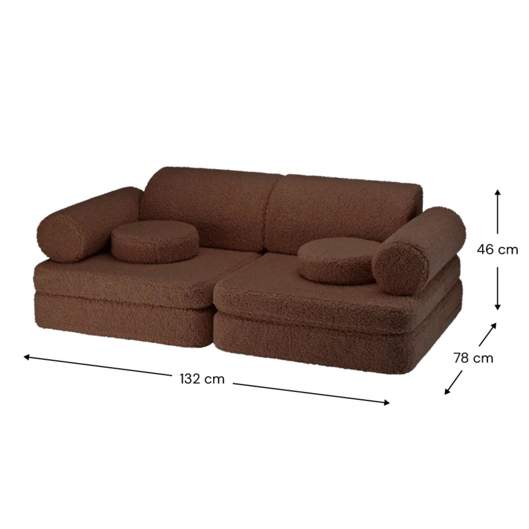 Modulares Kinder-Spielsofa Kindersofa aus Teddy I wigiwama - LeoBabys