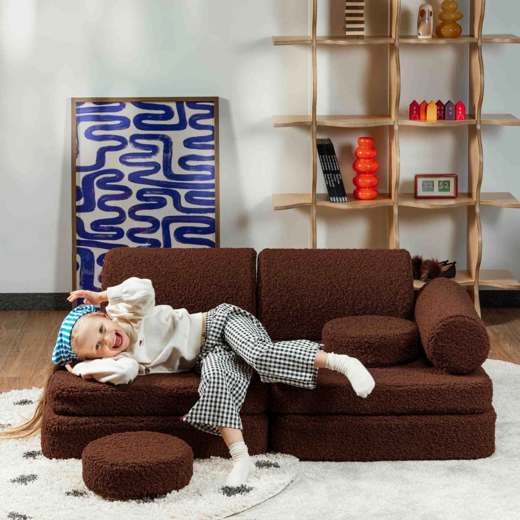 Modulares Kinder-Spielsofa Kindersofa aus Teddy I wigiwama - LeoBabys