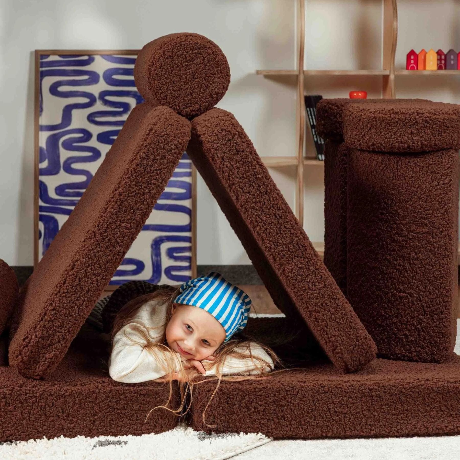 Modulares Kinder-Spielsofa Kindersofa aus Teddy I wigiwama - LeoBabys