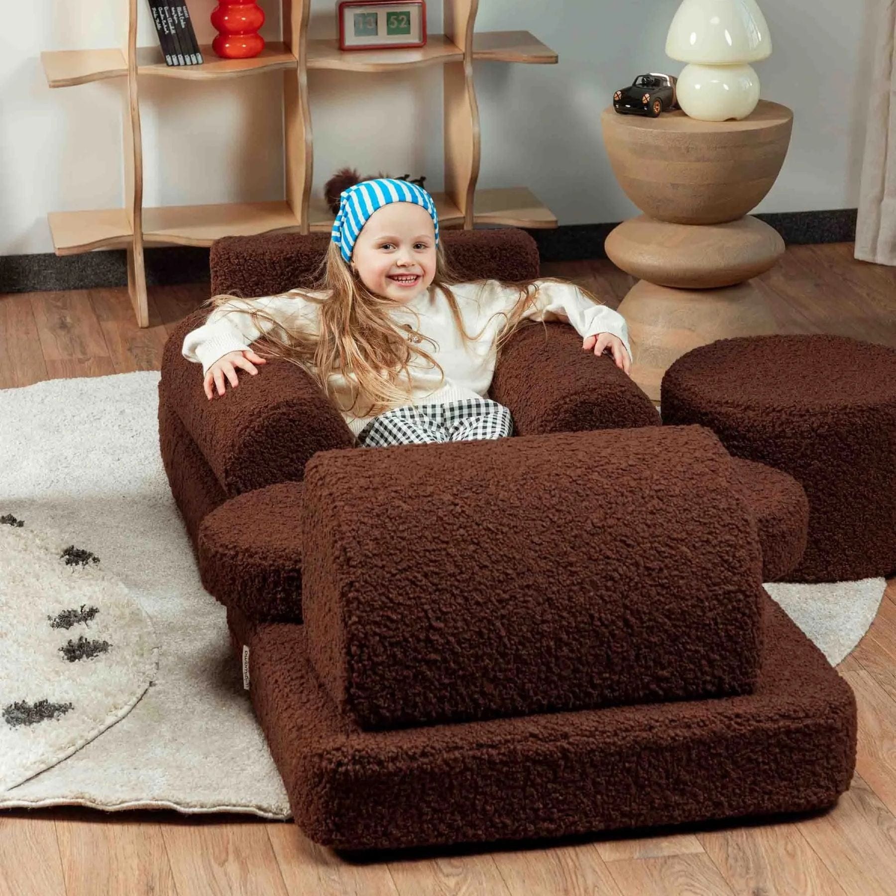 Modulares Kinder-Spielsofa Kindersofa aus Teddy I wigiwama - LeoBabys