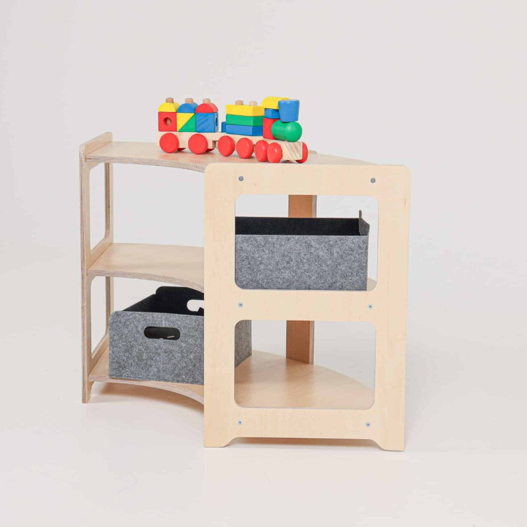 Montessori-Eckregal mit drei Etagen - LeoBabys