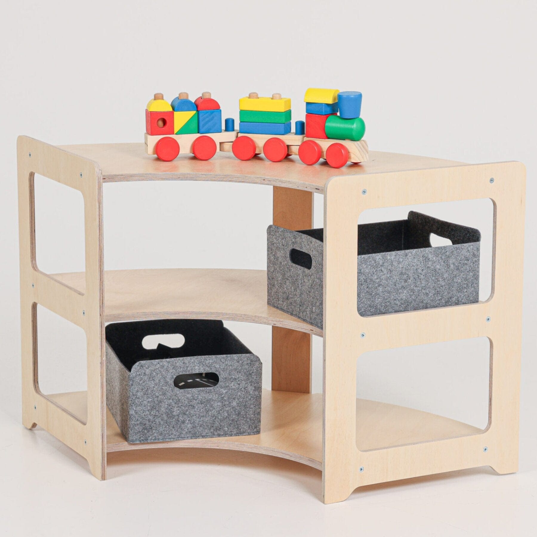 Montessori-Eckregal mit drei Etagen - LeoBabys