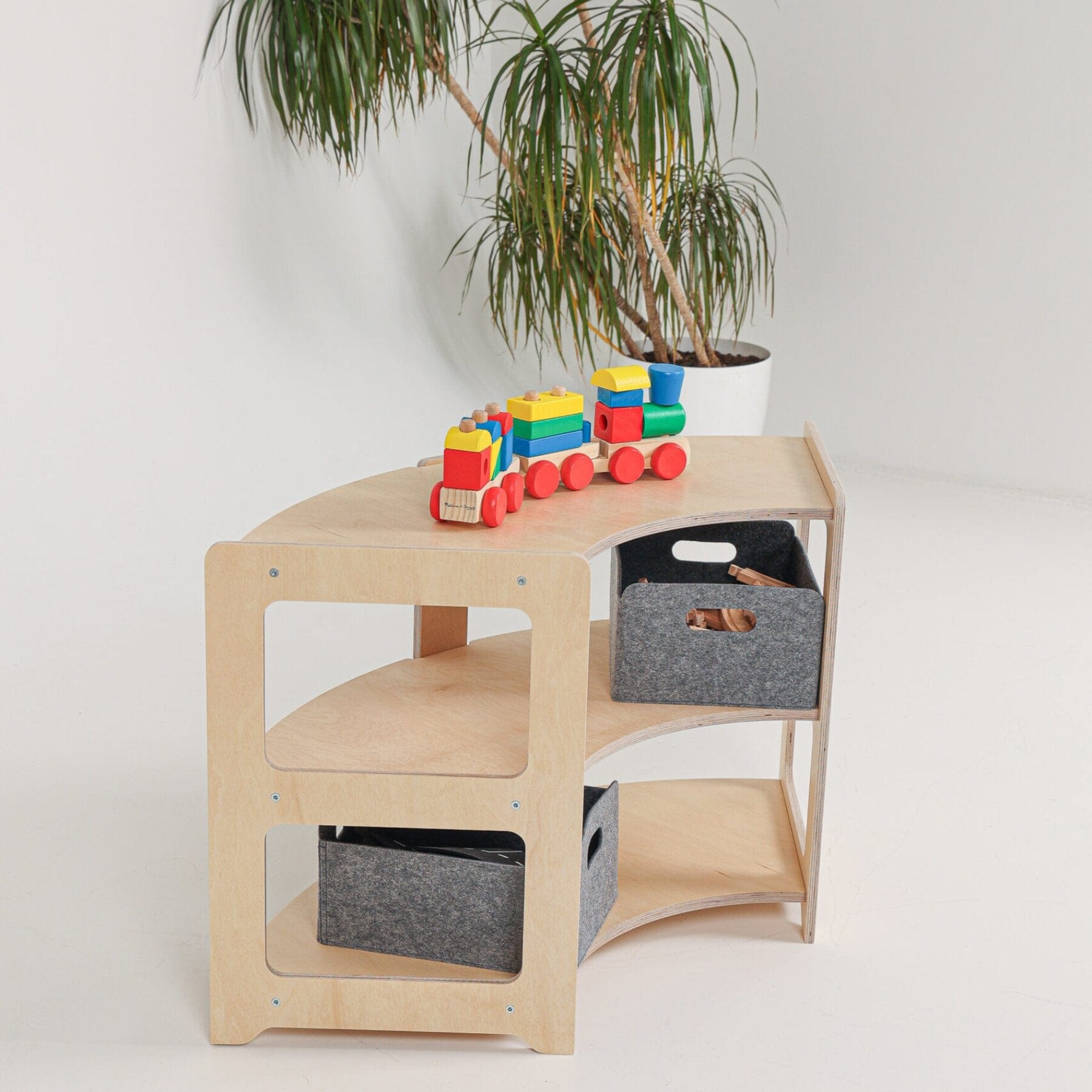 Montessori-Eckregal mit drei Etagen - LeoBabys