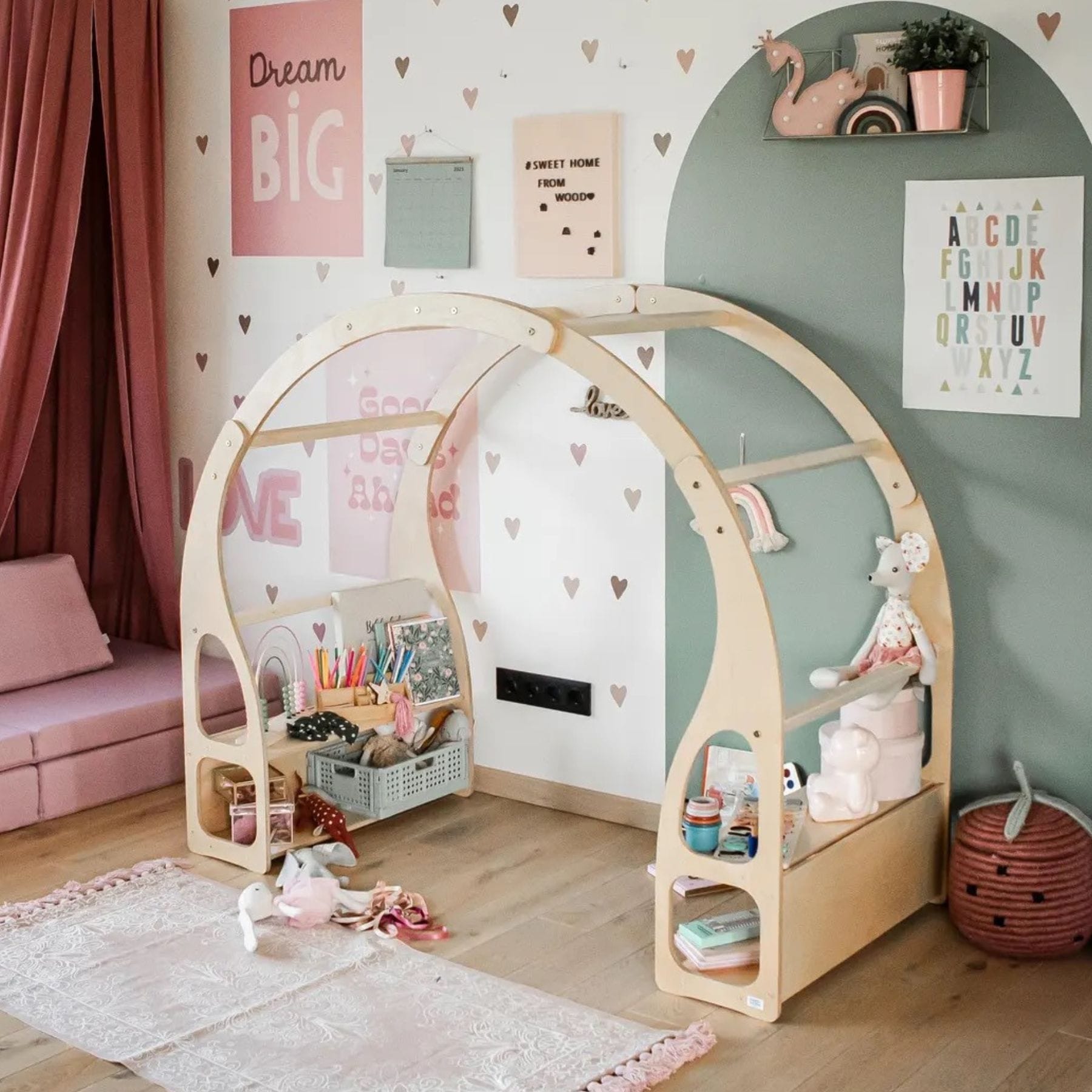 Montessori Play Stand 3-in-1 Regal Küche 2-12 Jahre | LeoBabys - LeoBabys