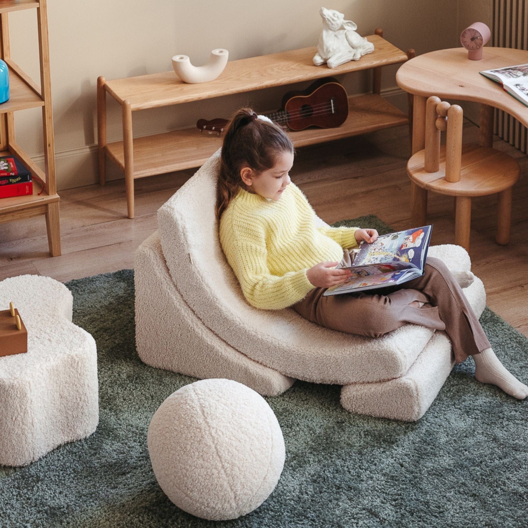 Moon Kindersessel I Wigiwama Mondstuhl – modularer Kinder-Sessel I Teddy - LeoBabys