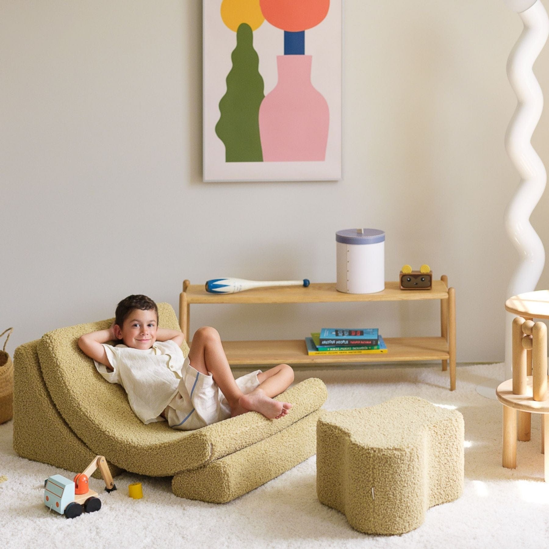 Moon Kindersessel I Wigiwama Mondstuhl – modularer Kinder-Sessel I Teddy - LeoBabys