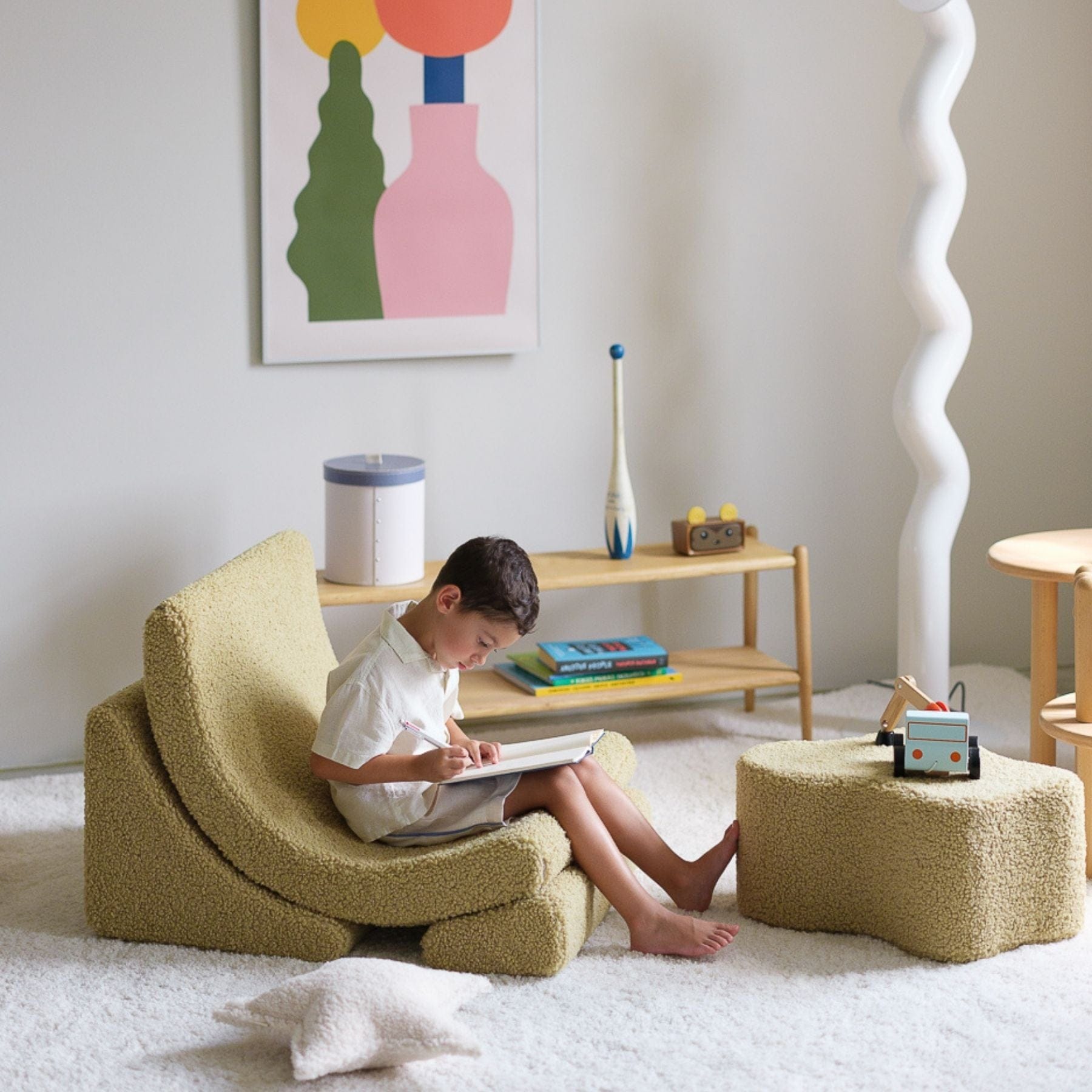 Moon Kindersessel I Wigiwama Mondstuhl – modularer Kinder-Sessel I Teddy - LeoBabys