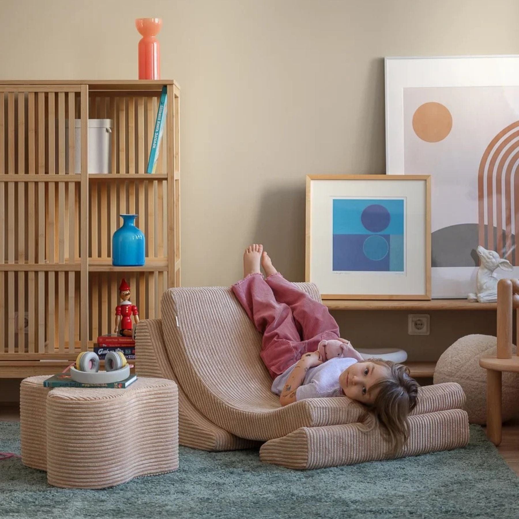 Moon Kindersessel I Wigiwama Mondstuhl – modularer Kinder-Sessel I Cord - LeoBabys