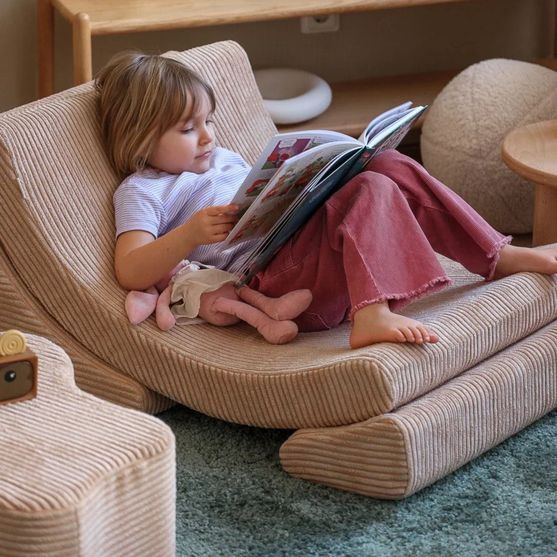 Moon Kindersessel I Wigiwama Mondstuhl – modularer Kinder-Sessel I Cord - LeoBabys