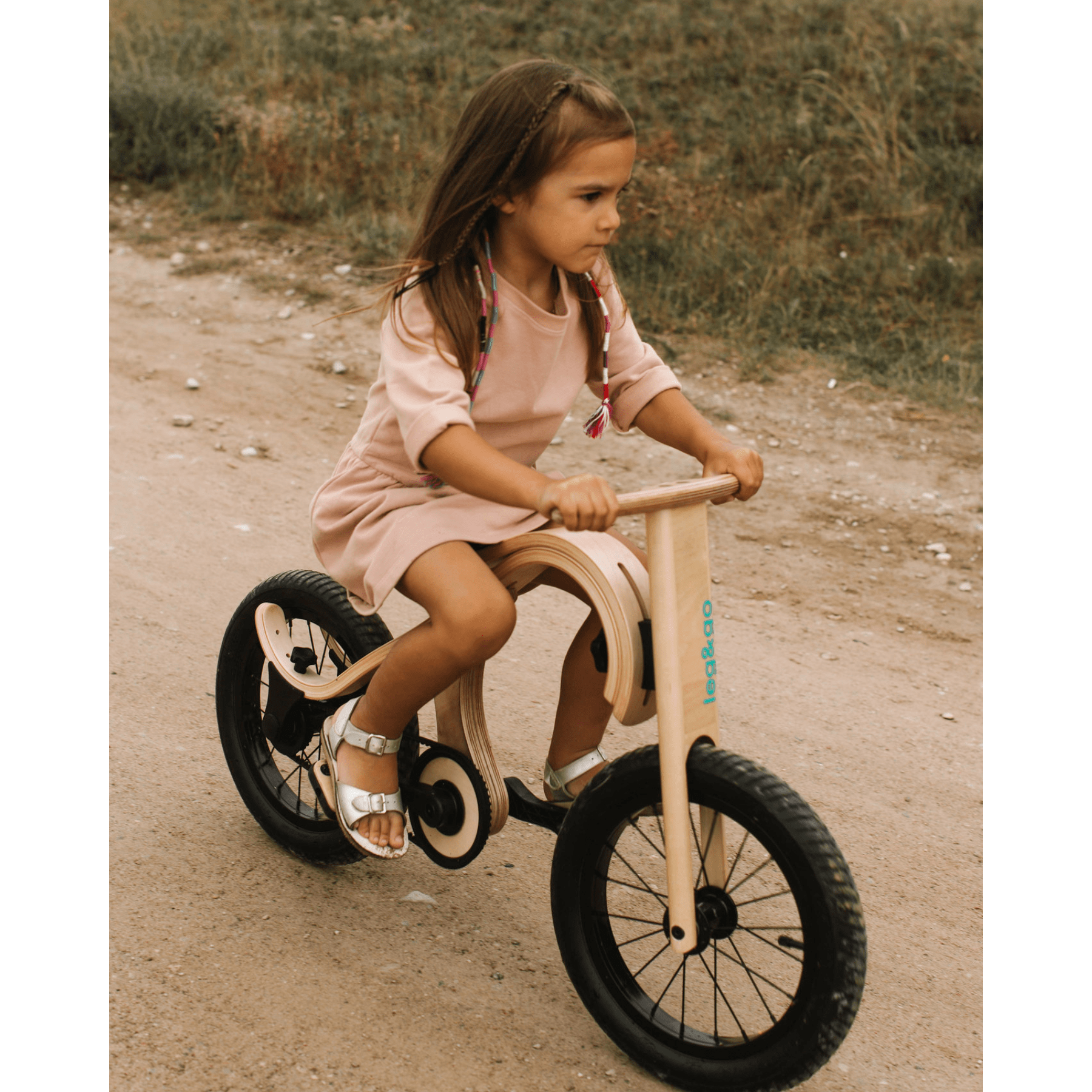 Laufrad 3in1 aus Holz - Laufrad inkl. Fahrradpedal-Erweiterung