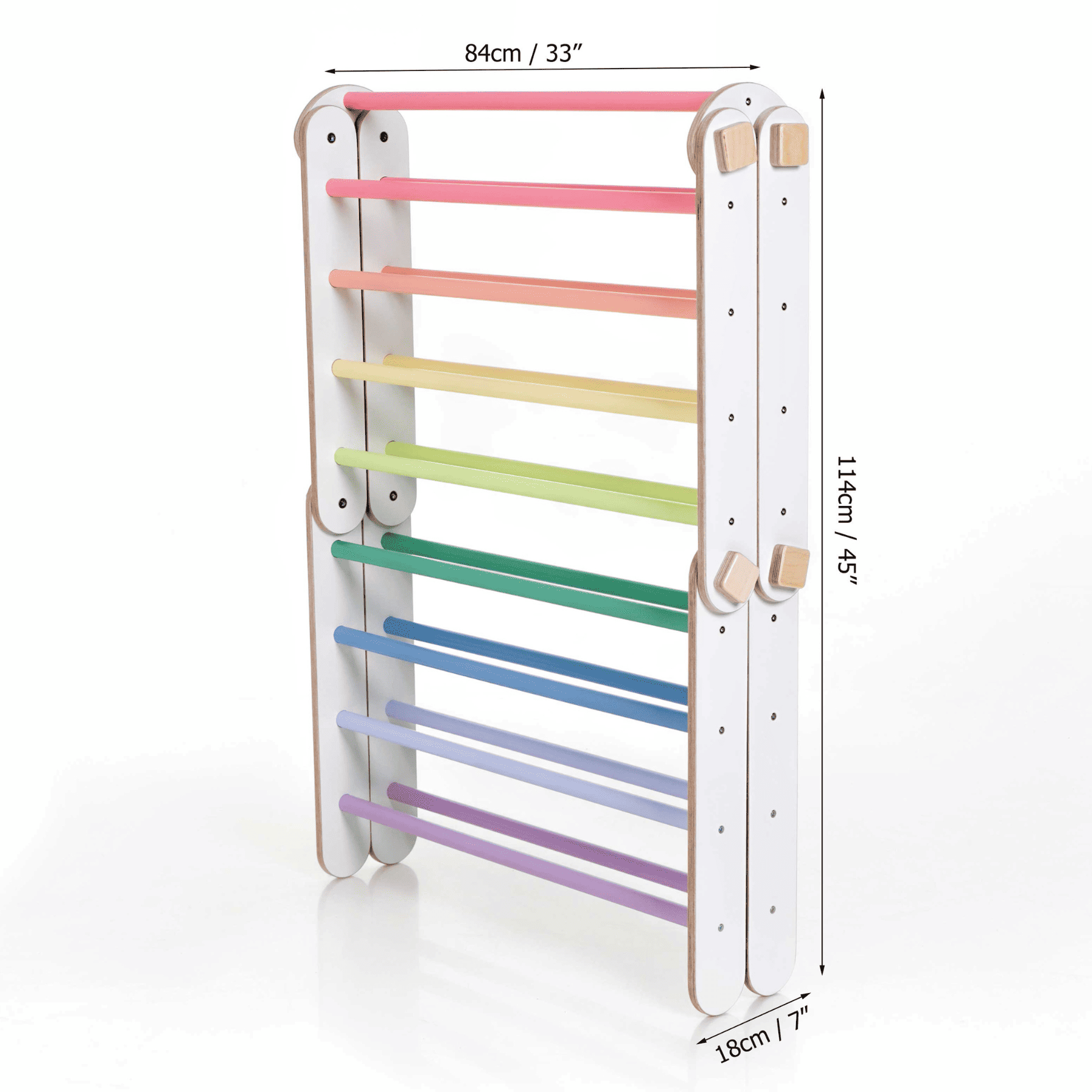 Pikler triangle ensemble de triangle d'escalade convertible blanc-pastel