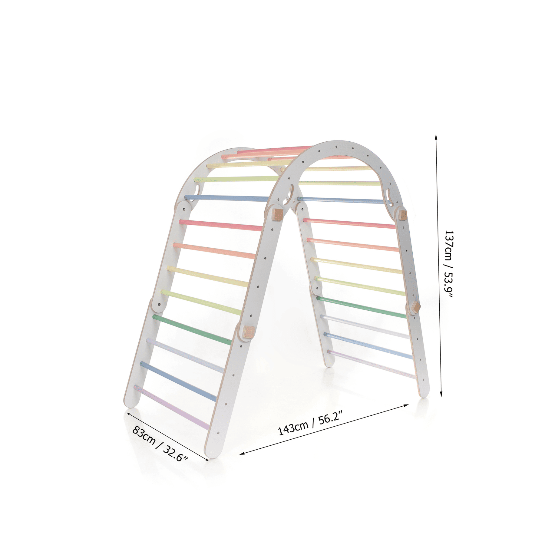 Pikler triangle ensemble de triangle d'escalade convertible blanc-pastel