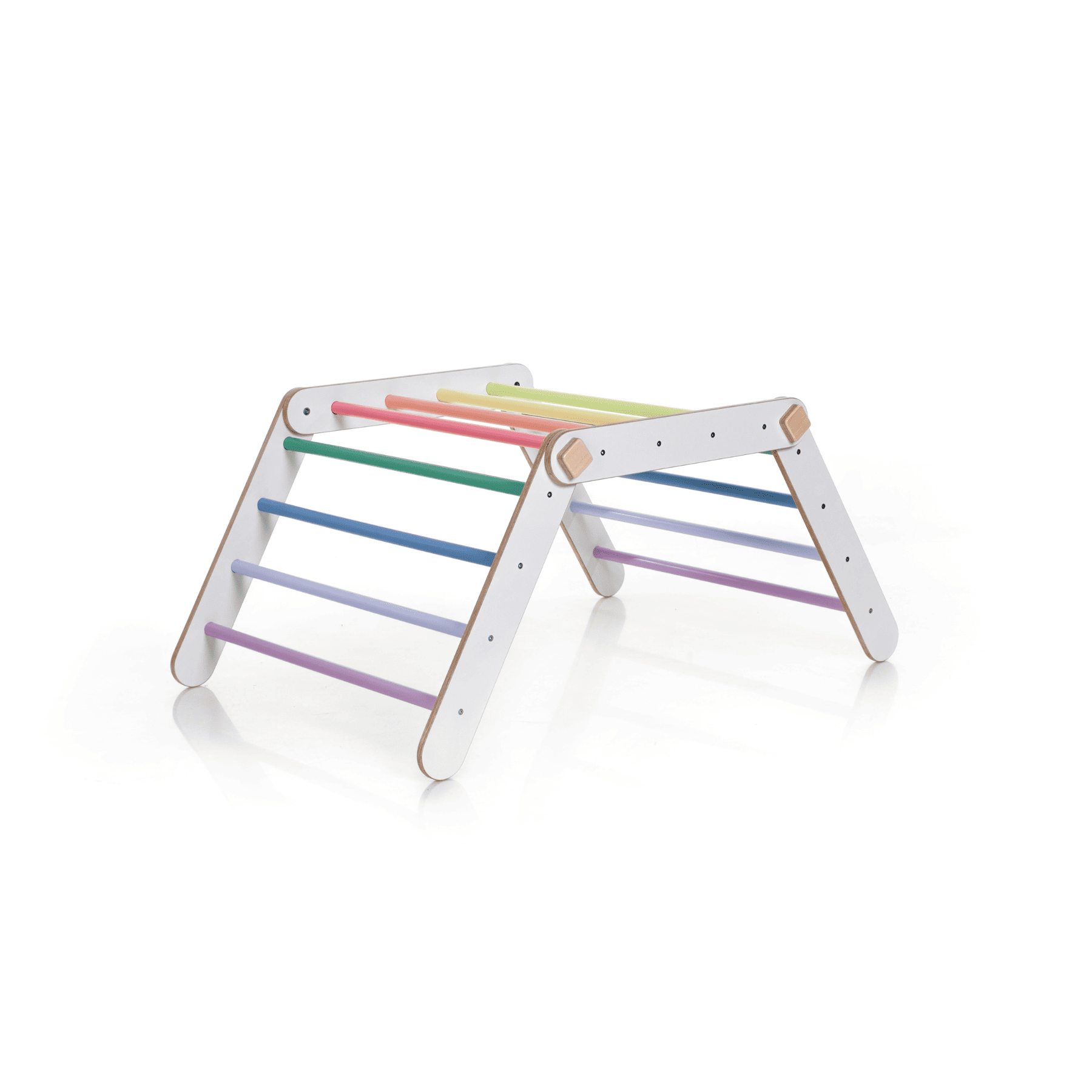 Pikler triangle ensemble de triangle d'escalade convertible blanc-pastel
