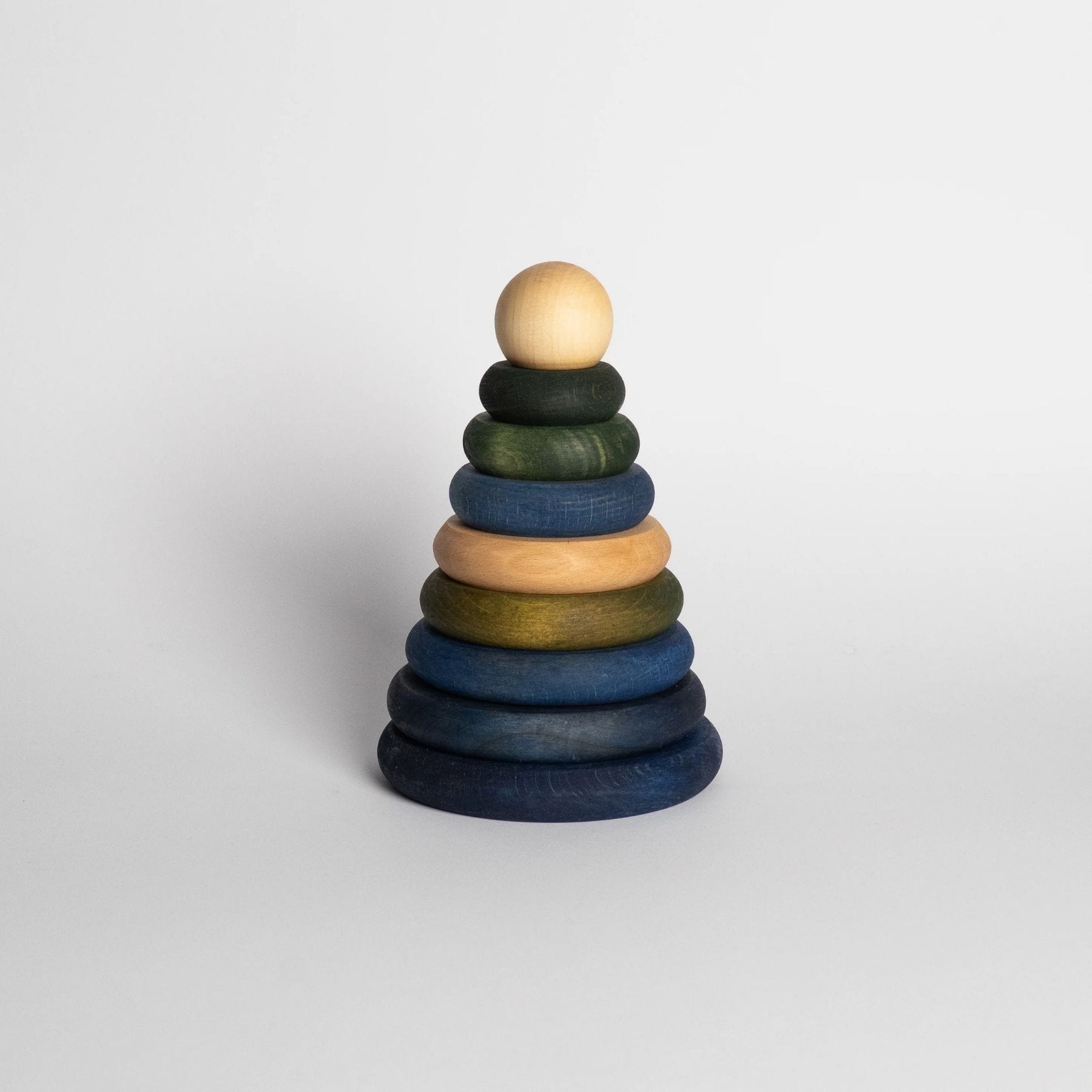 Runde Pyramide - Montessori Stapelturm aus Holz | Wooden Story