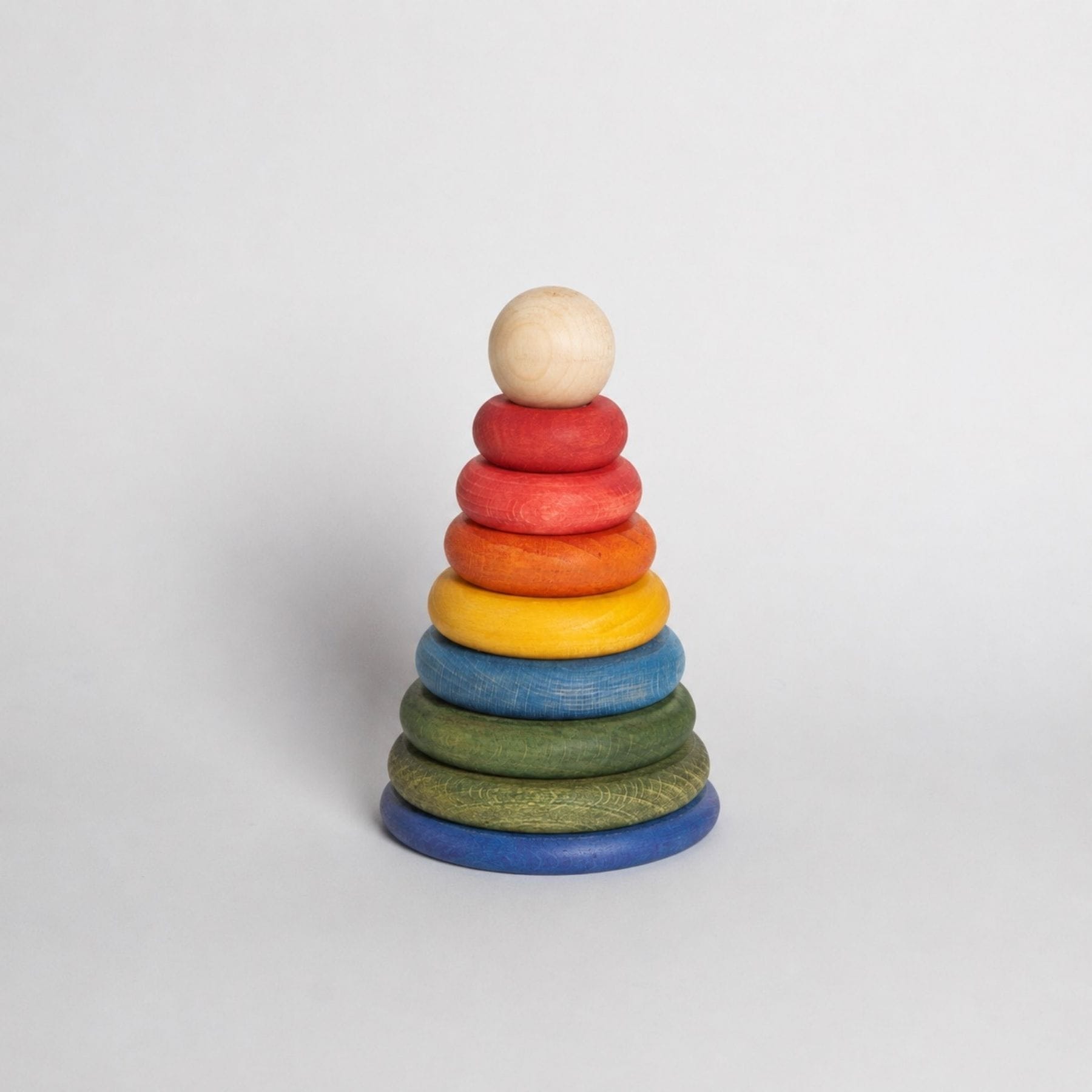 Runde Pyramide - Montessori Stapelturm aus Holz | Wooden Story
