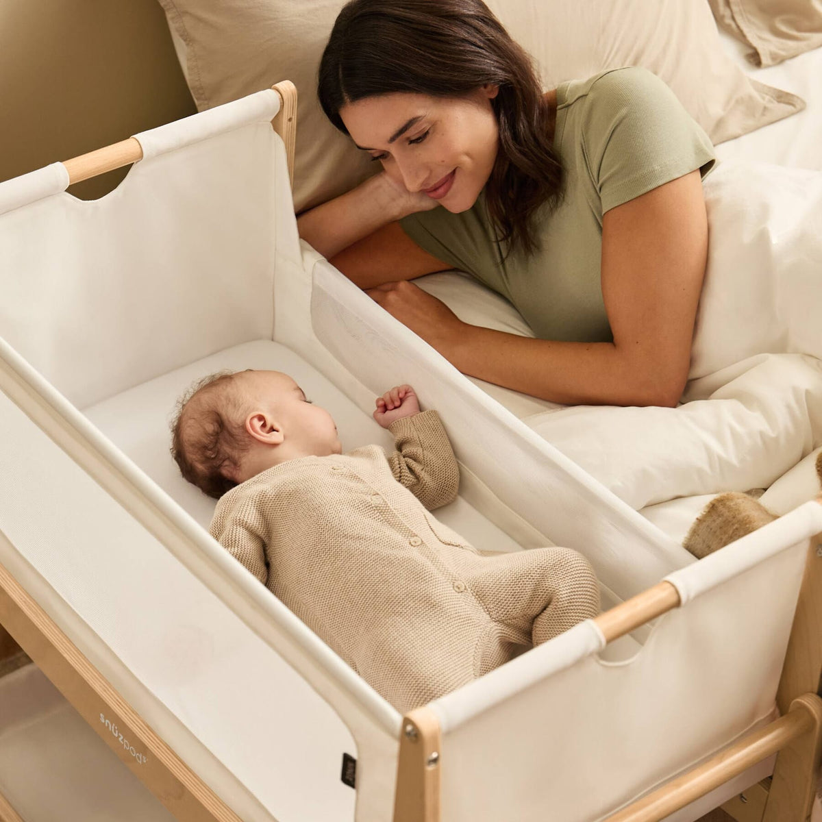 Beistellbetten Snüz SnüzPod5 Beistellbett Natural mit Matratze, Liegefläche 80 × 44 cm