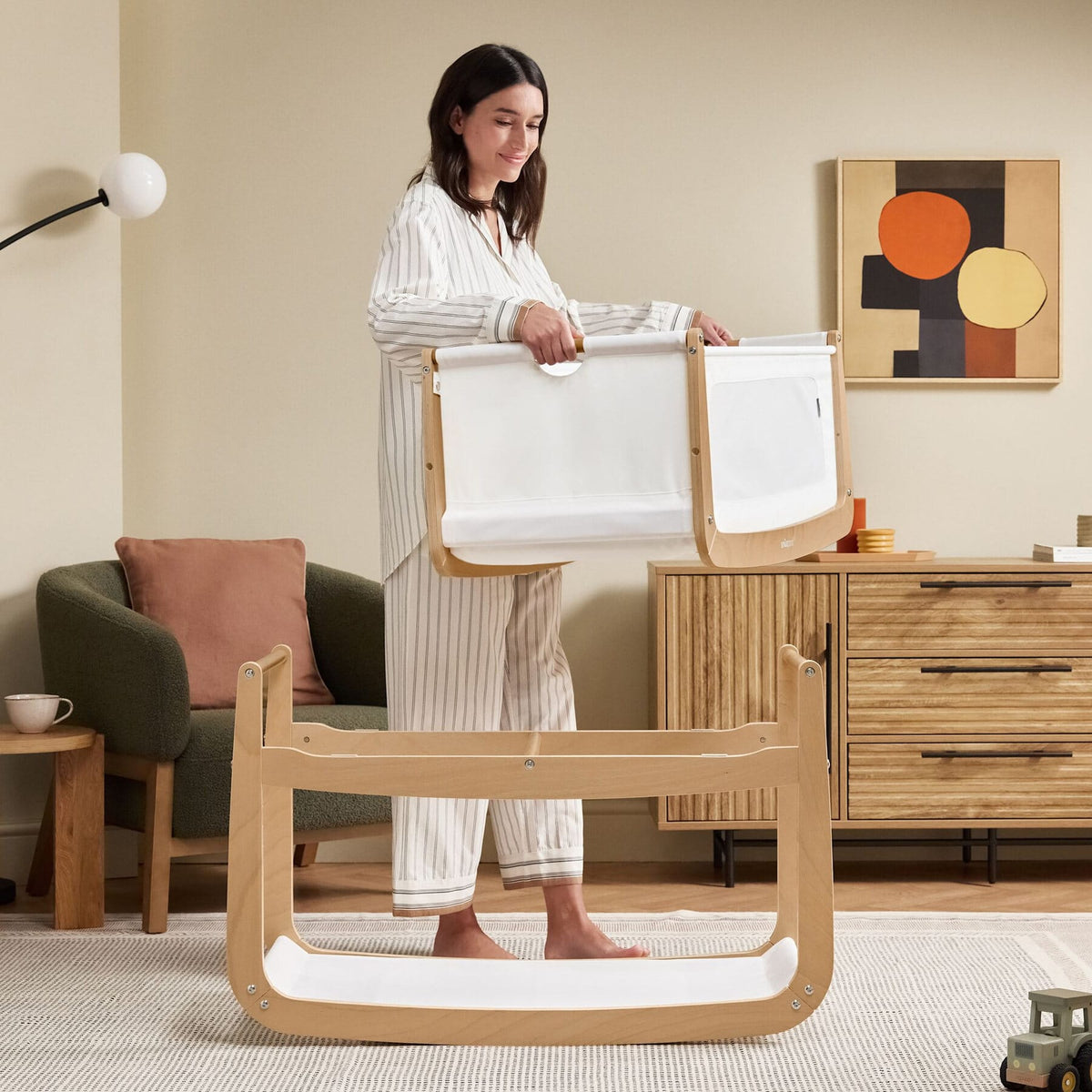 Beistellbetten Snüz SnüzPod5 Beistellbett Natural mit Matratze, Liegefläche 80 × 44 cm