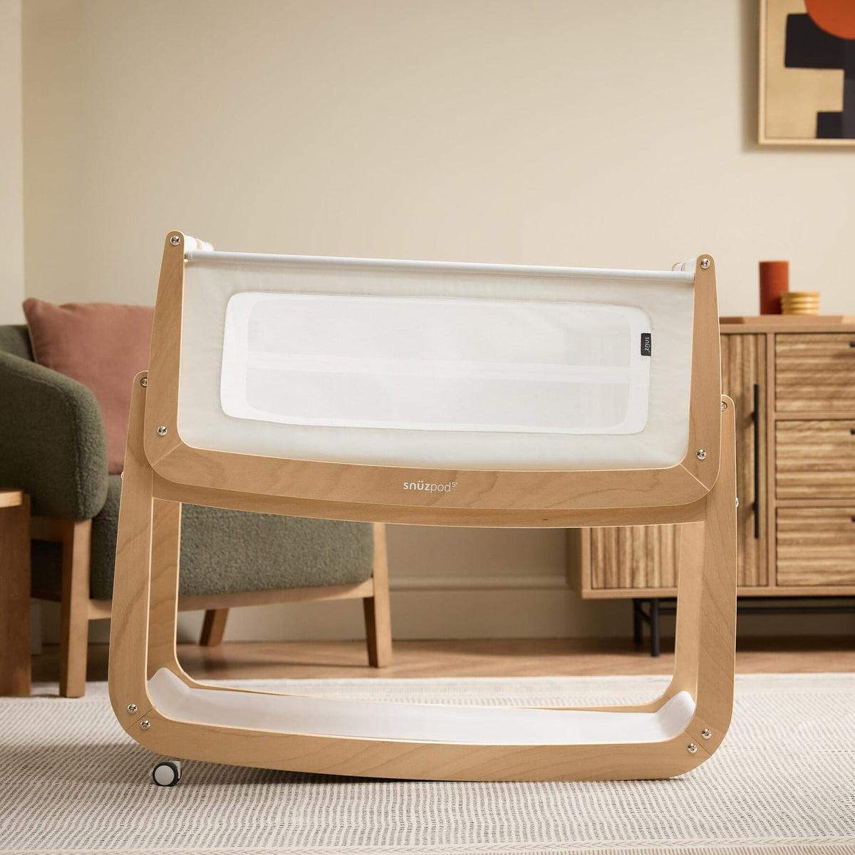 Beistellbetten Snüz SnüzPod5 Beistellbett Natural mit Matratze, Liegefläche 80 × 44 cm