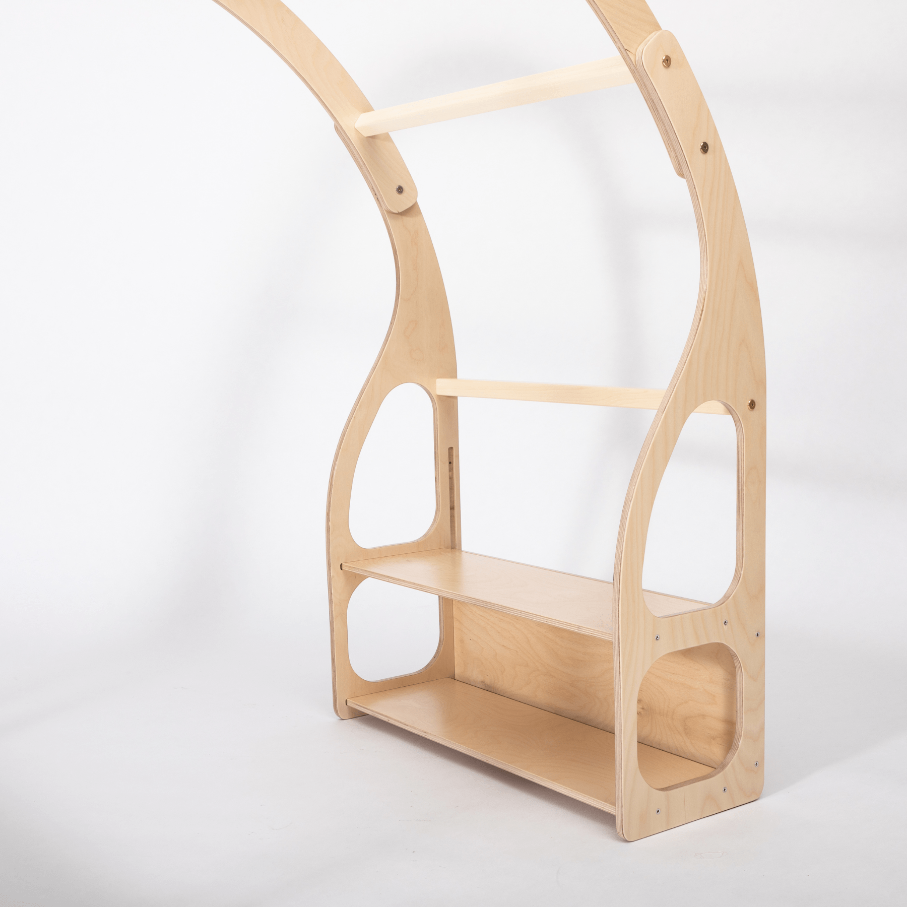 Montessori-Spielzeugregal für Kleinkinder, Montessori inspiriertes Regal für Kinderzimmer aus Holz, Multifunktional - LeoBabys