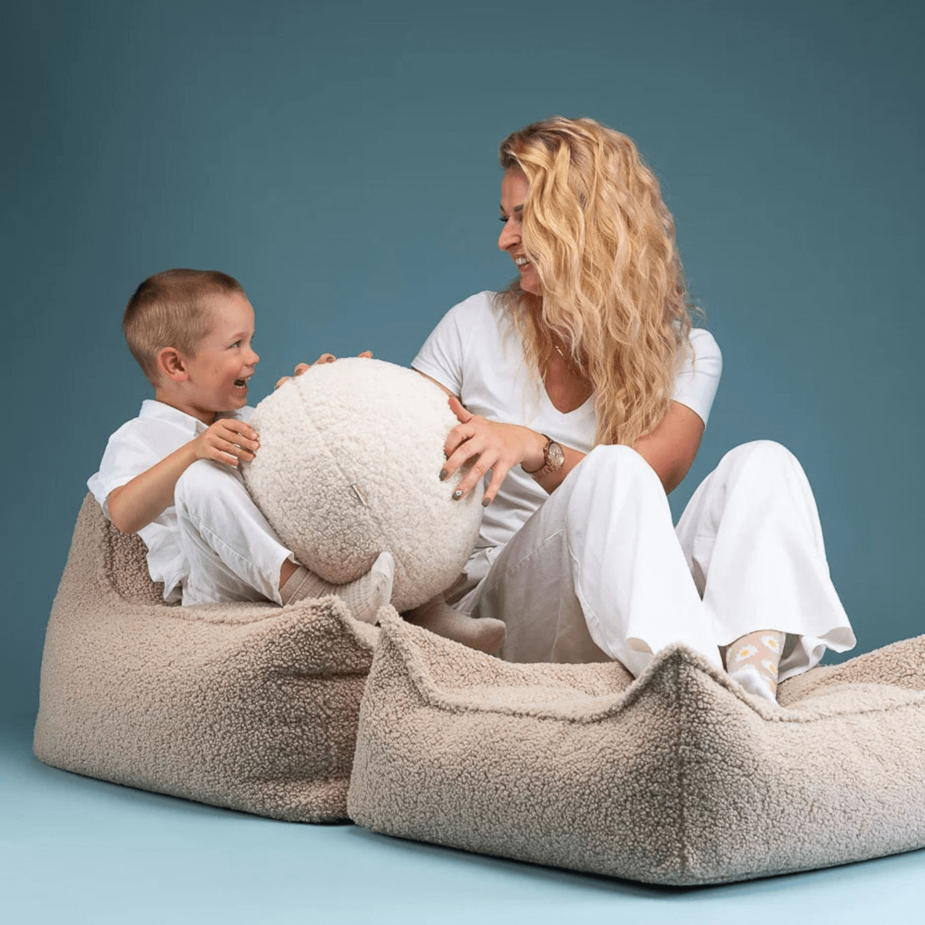 Kinder Ottoman Sitzgelegenheit & Beanbag Bundle – Wigiwama