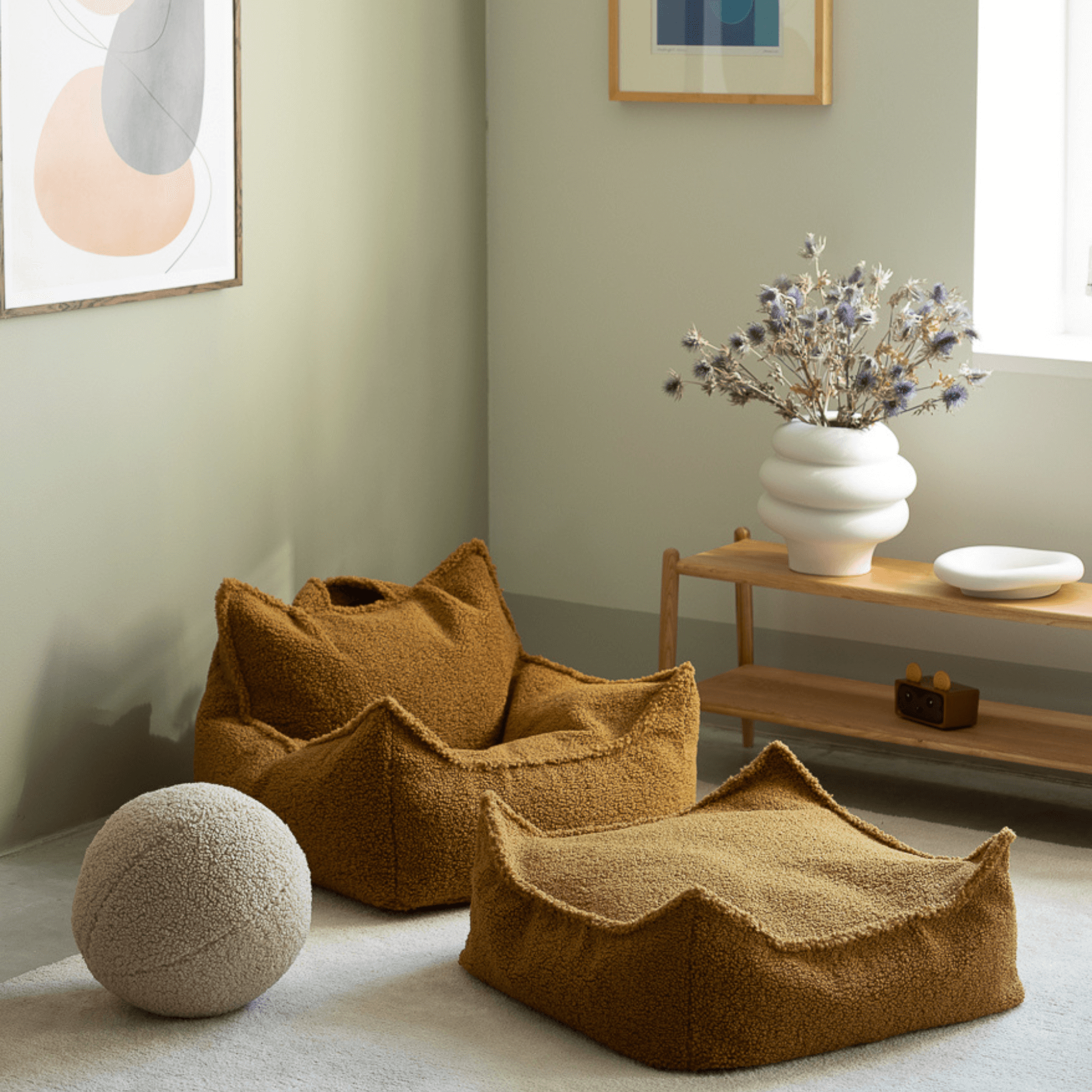 Kinder Ottoman Sitzgelegenheit & Beanbag Bundle – Wigiwama
