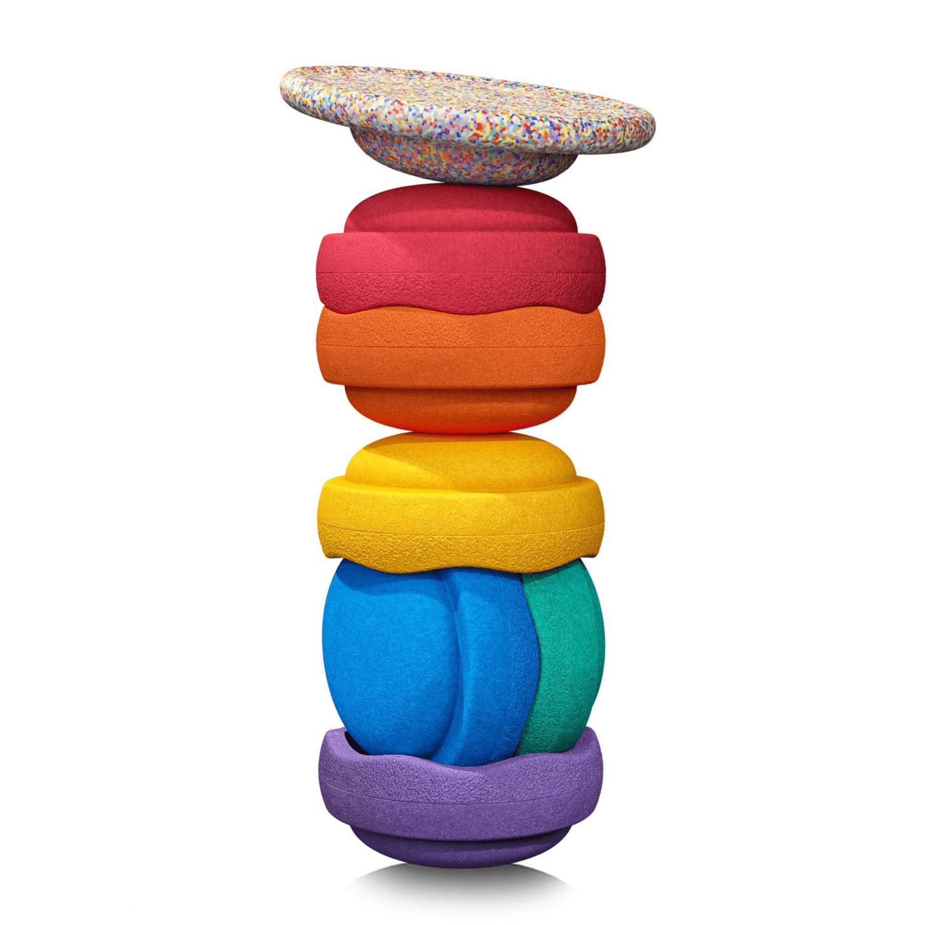Stapelstein® Rainbow Set classic 6+1 BOARD SUPER CONFETTI - LeoBabys