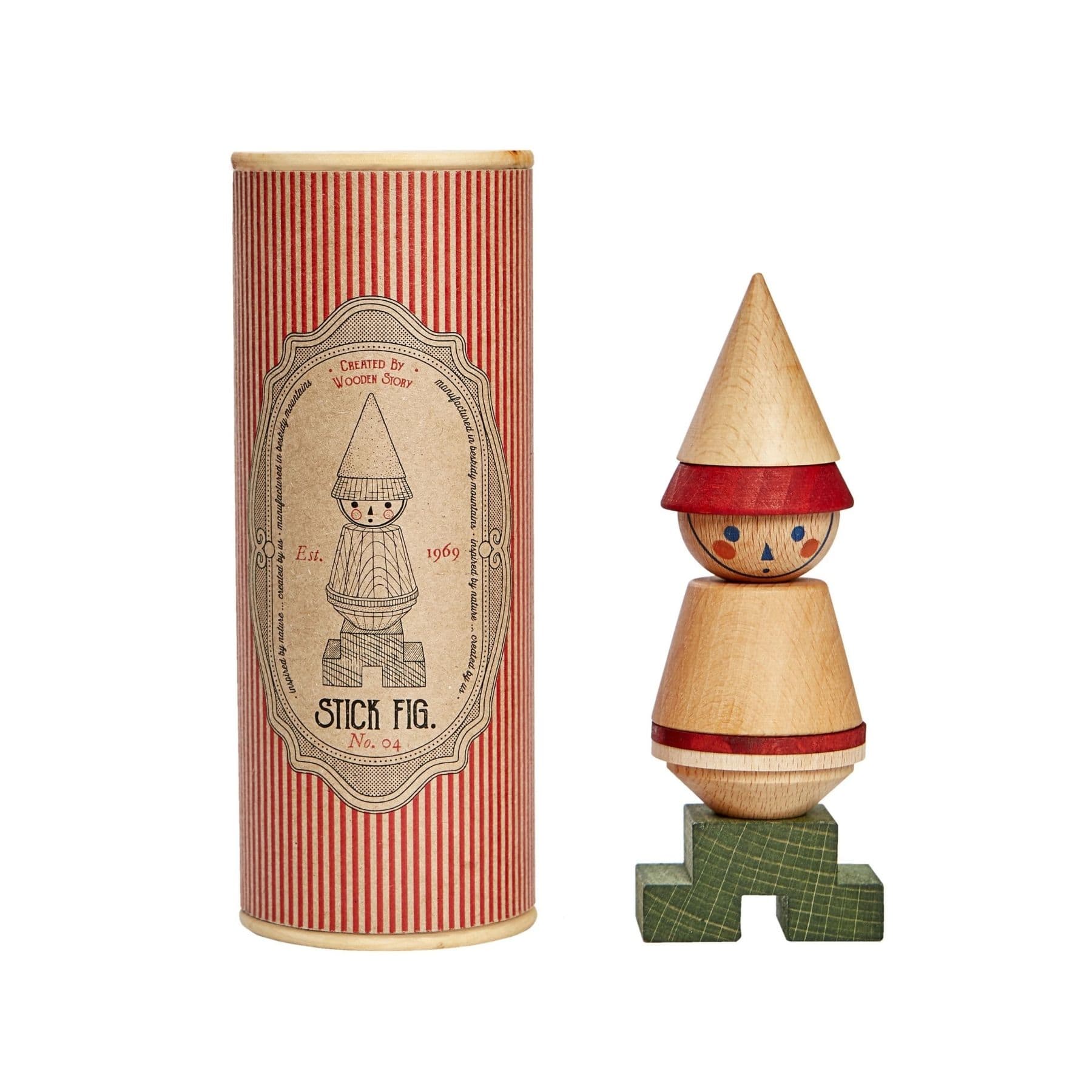 Steckfigur LALA - Montessori Stapelfigur aus Holz | Wooden Story