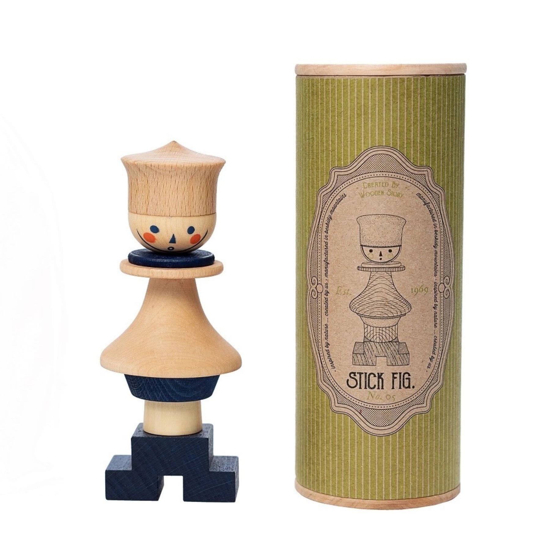 Steckfigur LALA - Montessori Stapelfigur aus Holz | Wooden Story