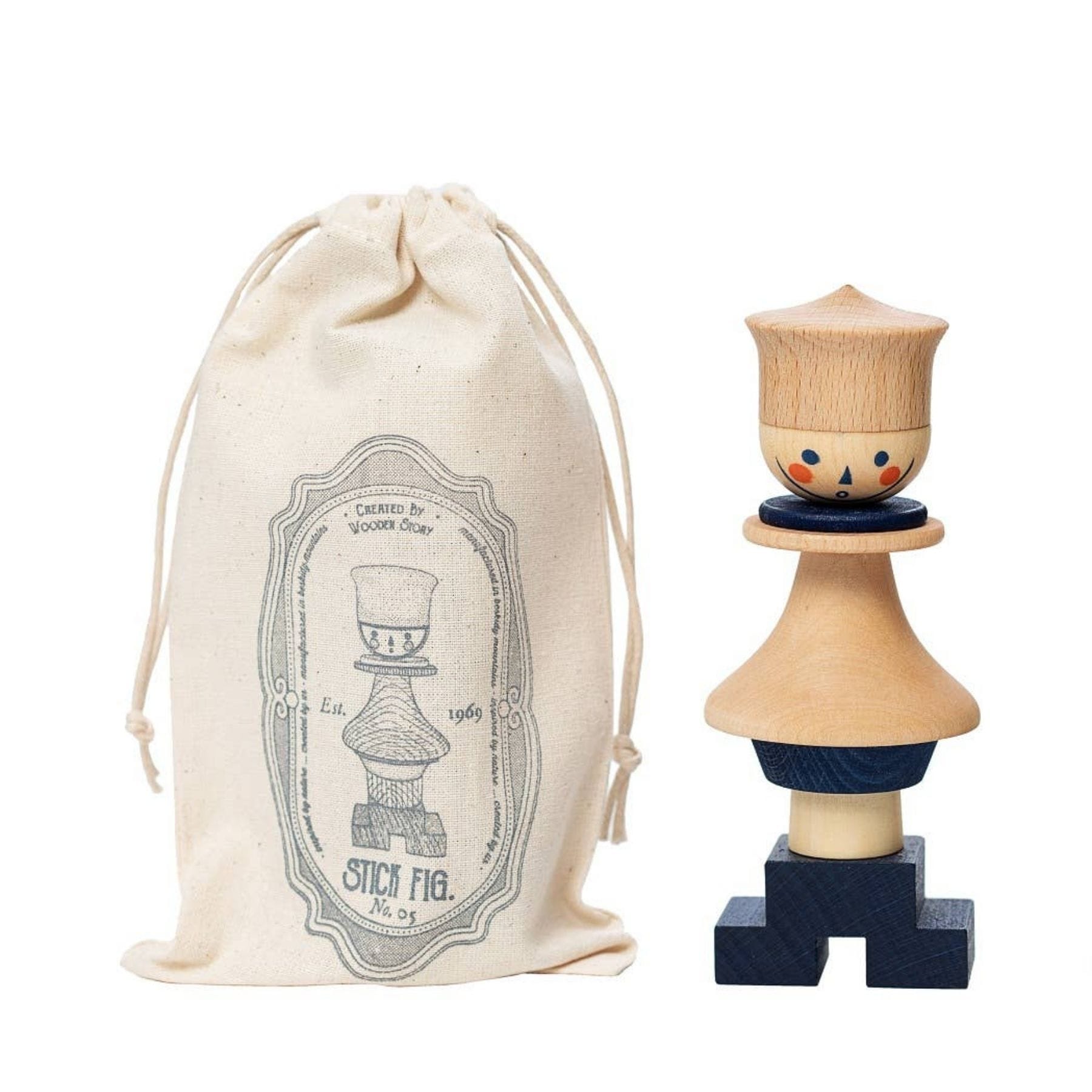 Steckfigur LALA - Montessori Stapelfigur aus Holz | Wooden Story