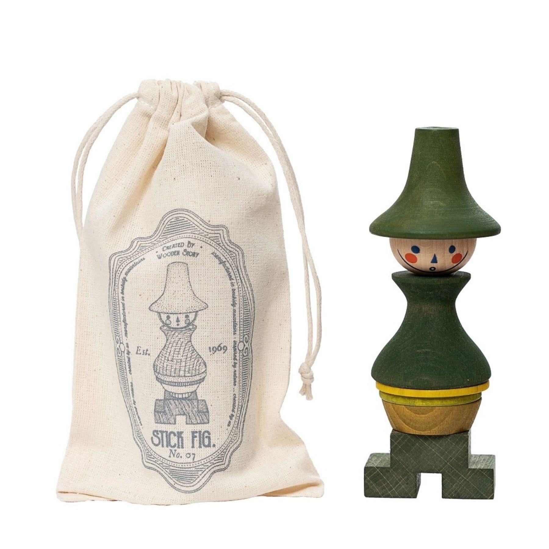 Steckfigur LALA - Montessori Stapelfigur aus Holz | Wooden Story