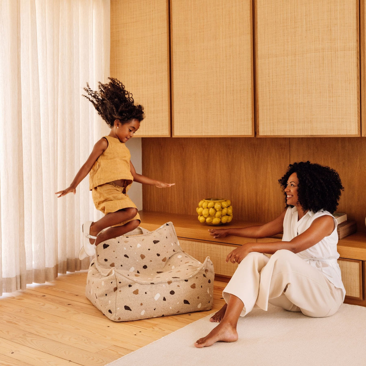 Sitzsäcke wigiwama Sitzsack-Sessel Terrazzo aus Bouclé für Kinder