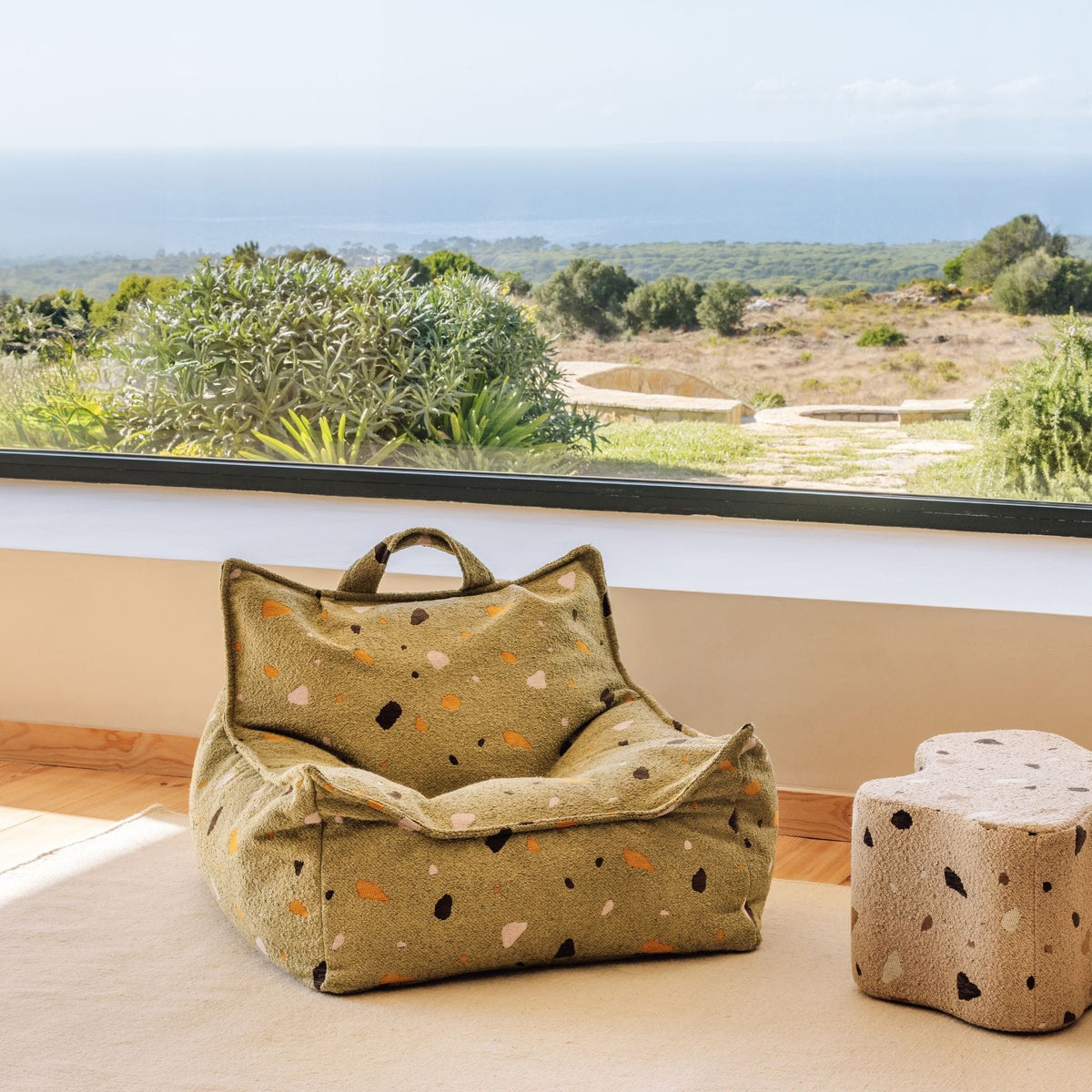 Sitzsäcke wigiwama Sitzsack-Sessel Terrazzo aus Bouclé für Kinder