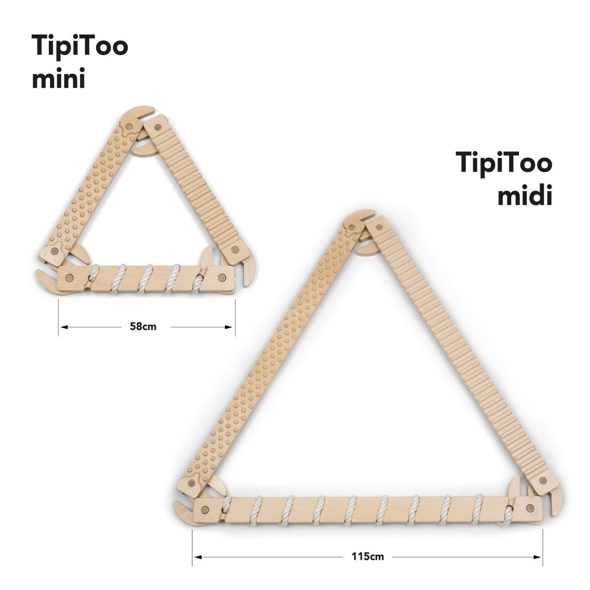 Balancierbalken TipiToo Balancierbalken aus Birke, ette tete Set mit 3 oder 6 Teilen