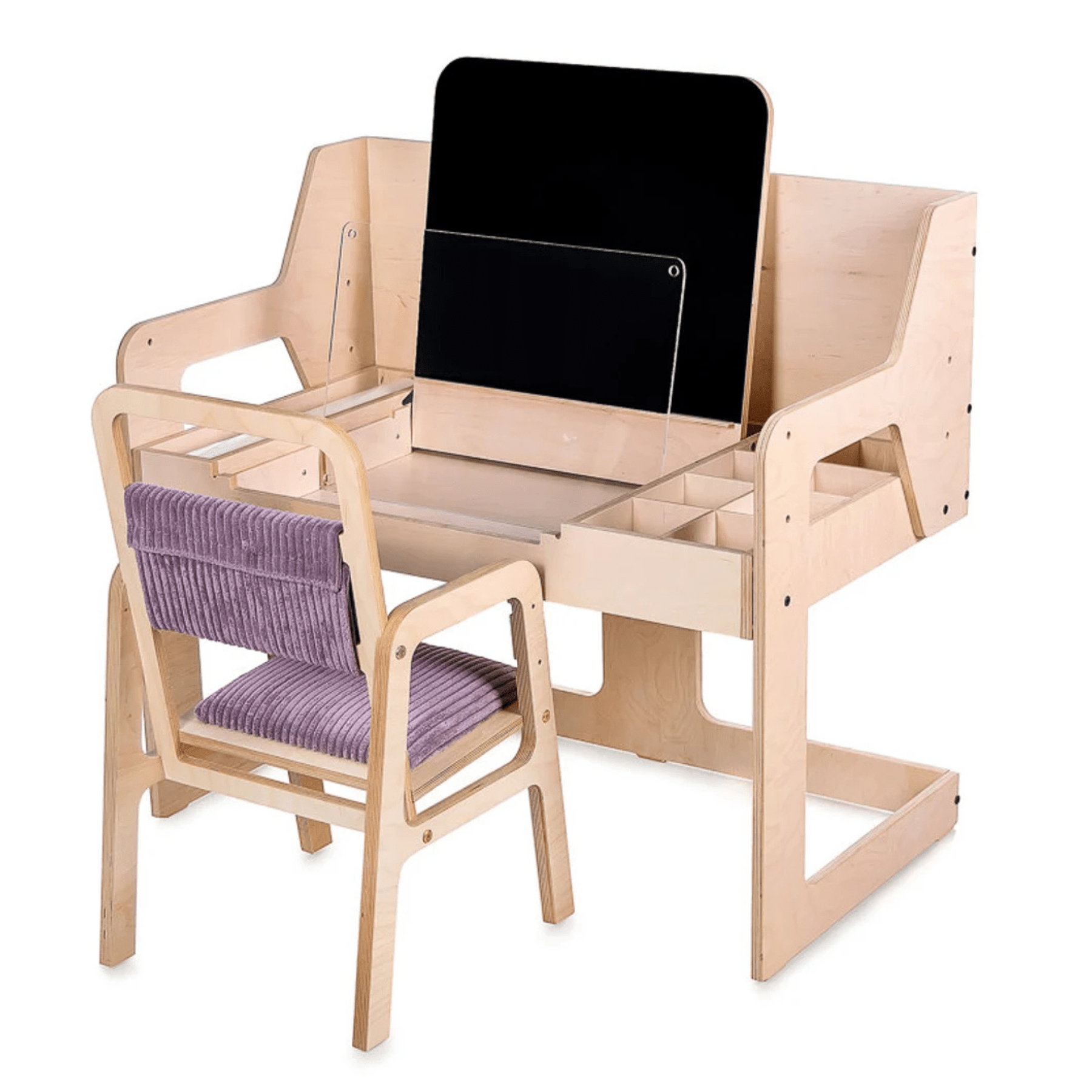 Verstellbarer Montessori Kindertisch und Stuhl Set luula - LeoBabys