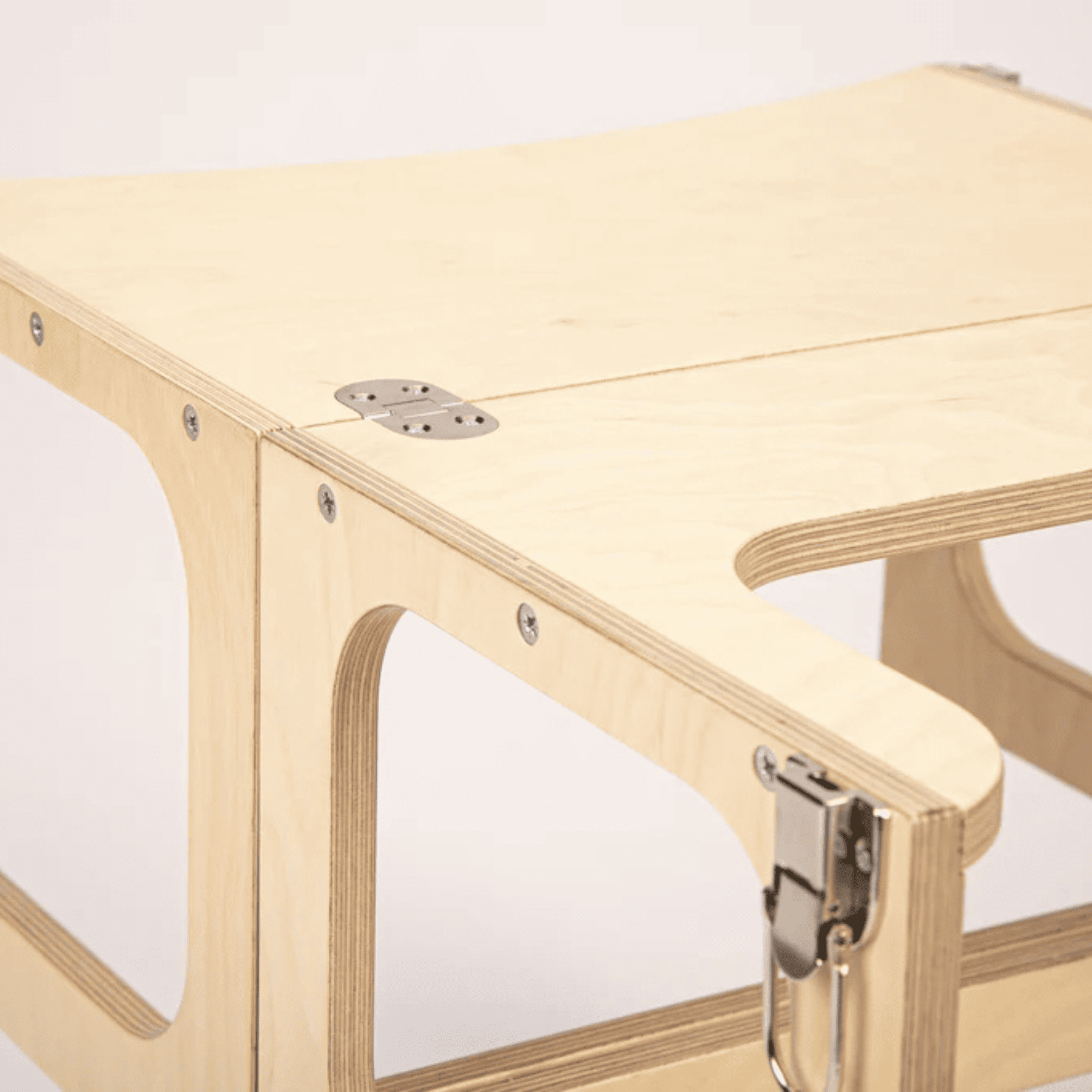 Convertible Montessori learning tower and table, 2 in 1 made of wood