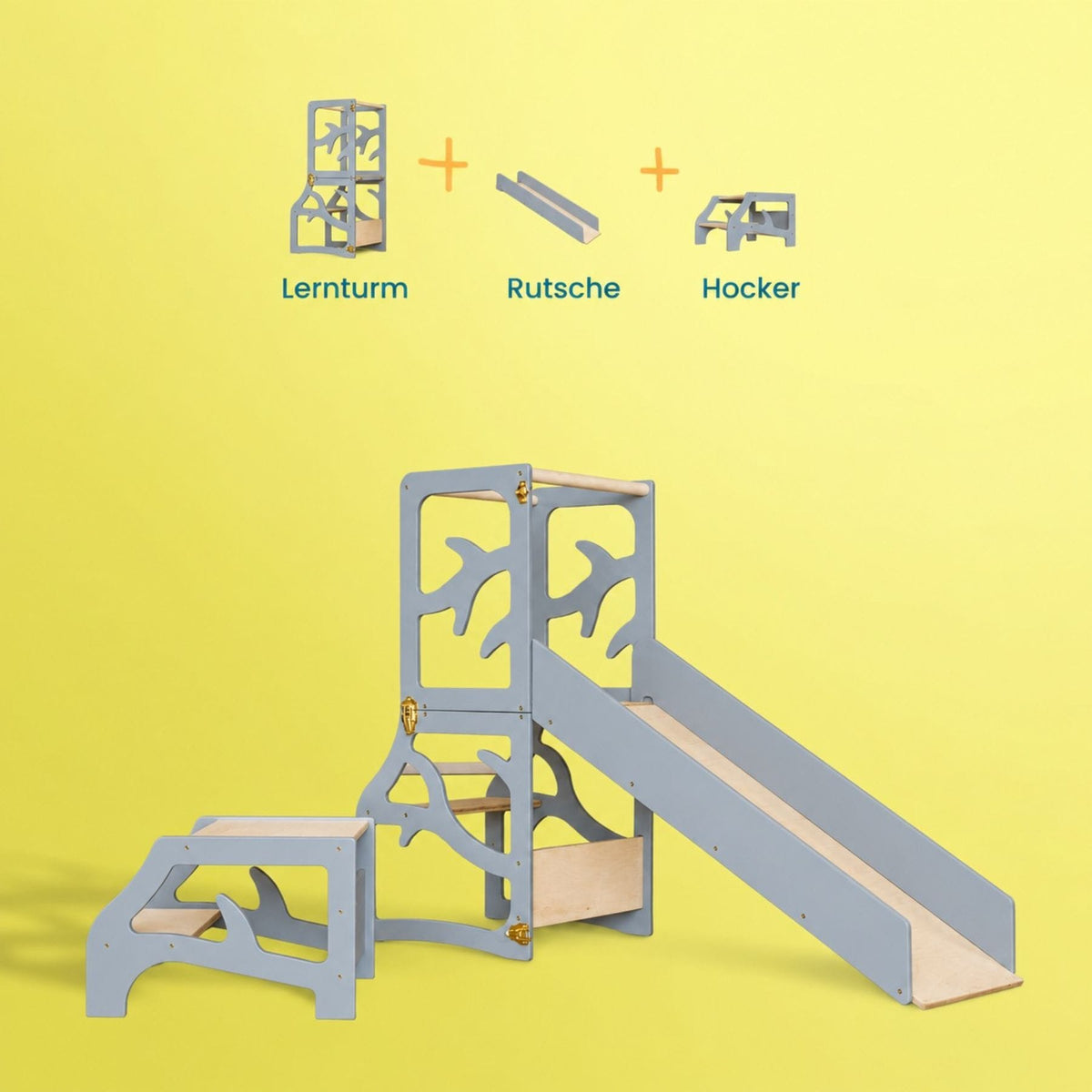 Learning Tower Lernturm für Kinder Montessori Mehrzweck Lernturm wandelbarer aus Holz