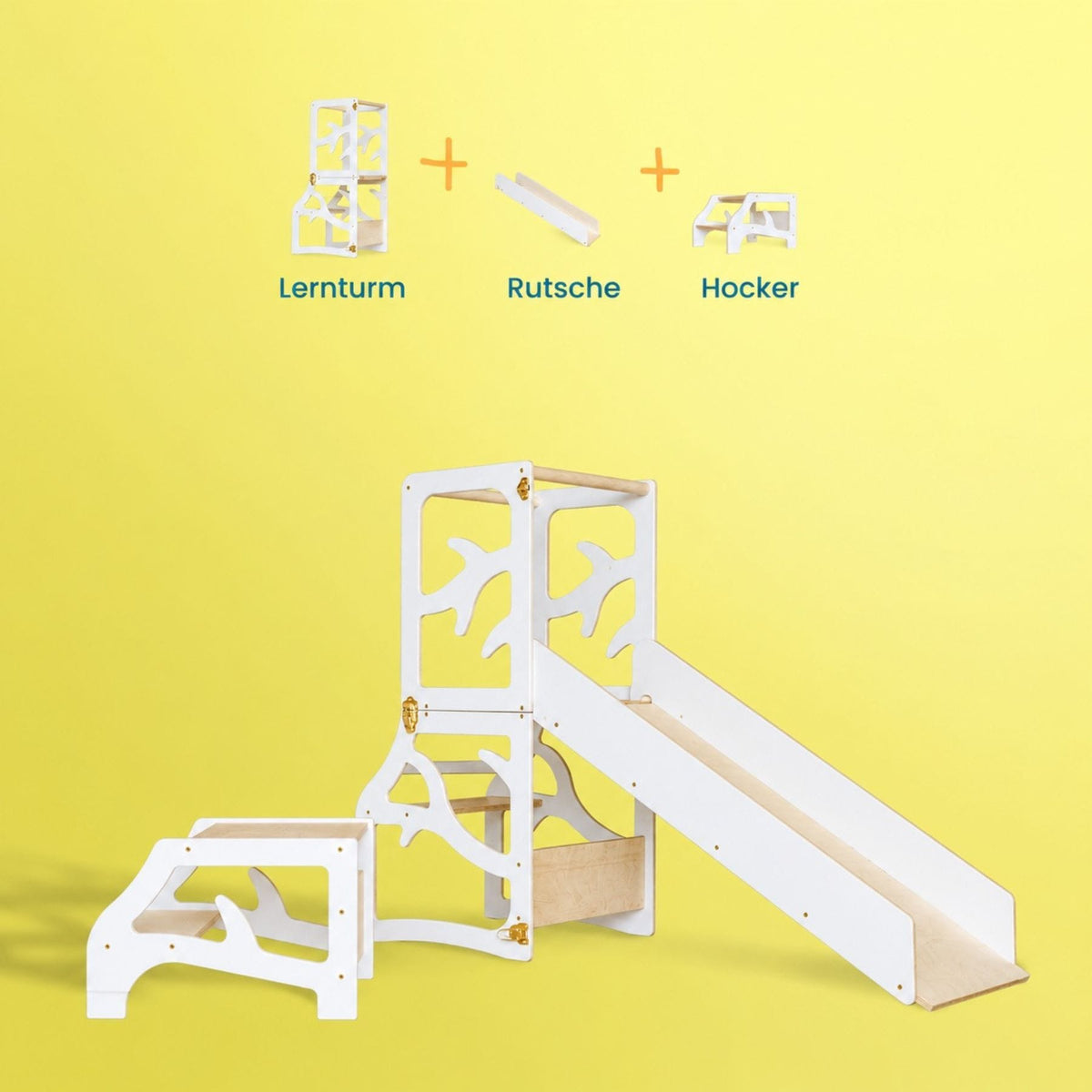 Learning Tower Lernturm für Kinder Montessori Mehrzweck Lernturm wandelbarer aus Holz