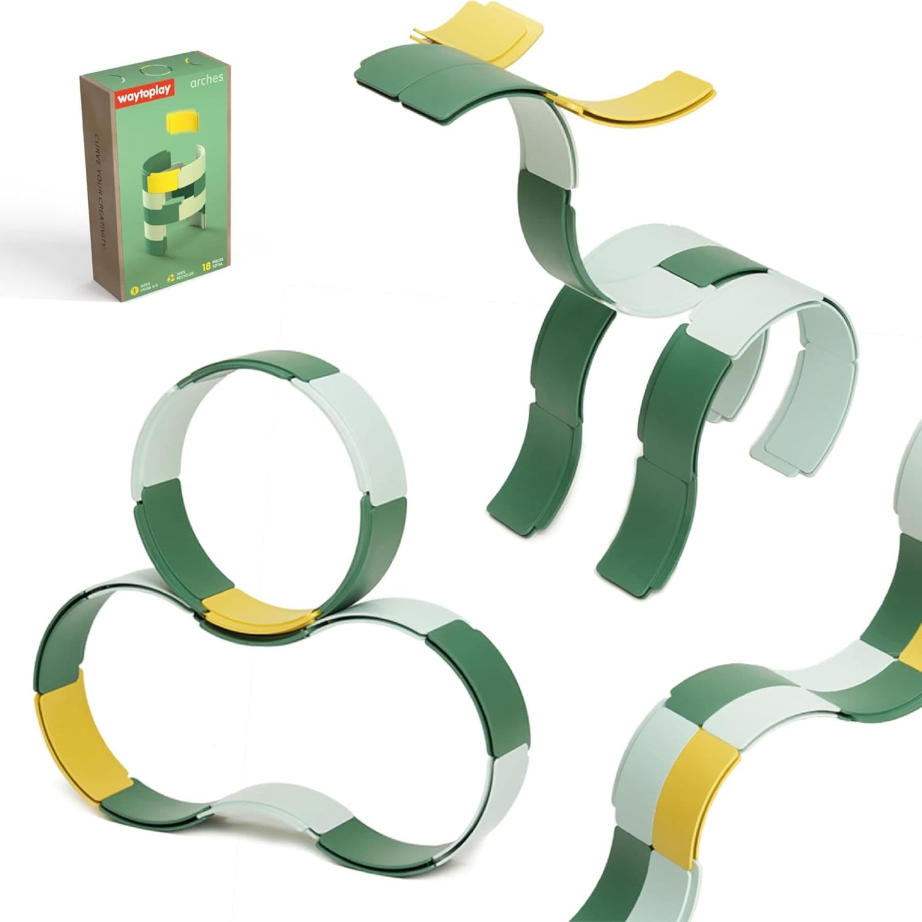 Arches Starter Set – Bauspielzeug Geschenk | 18 Boegen | waytoplay
