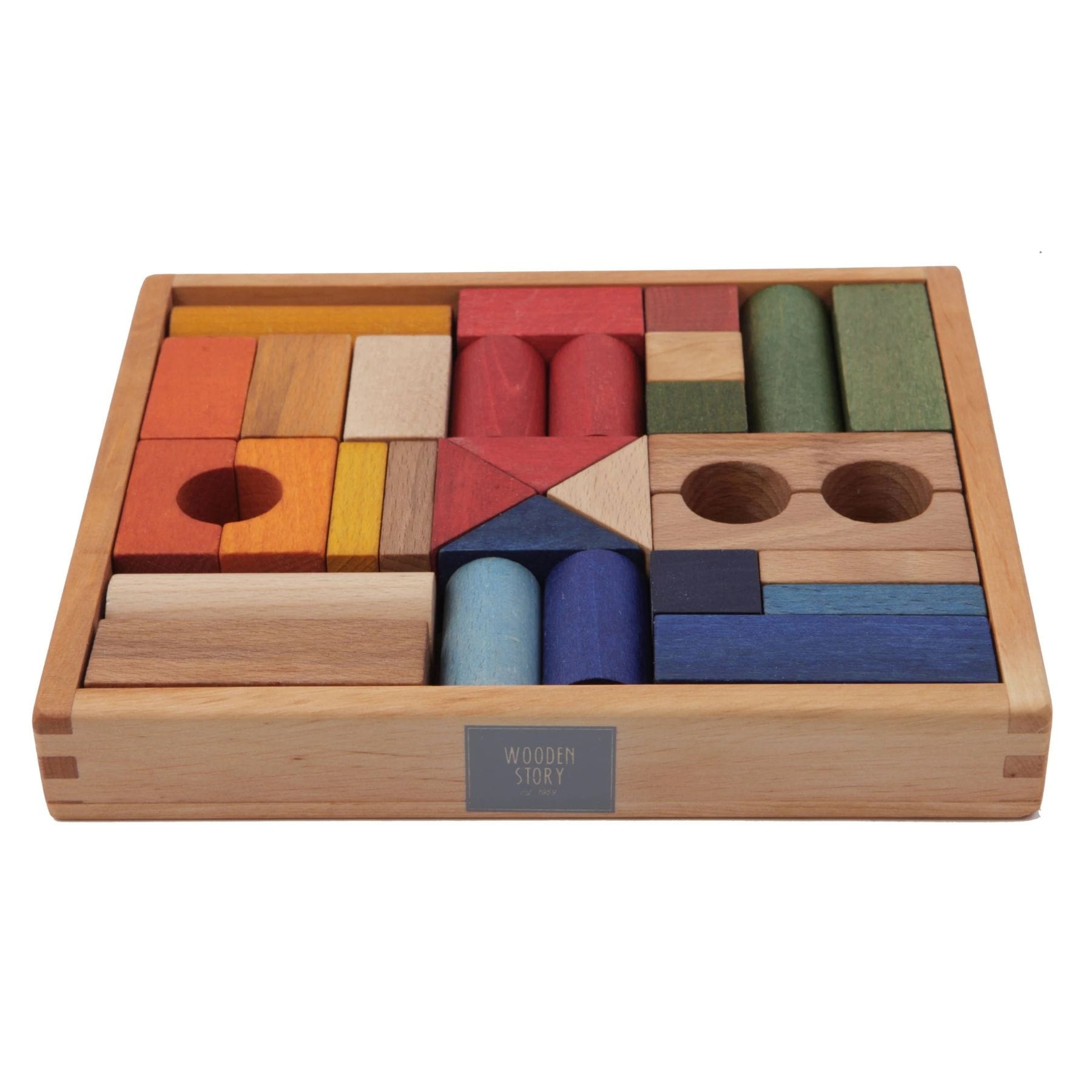 Wooden Story Holzbausteine im Tablett 30 Teile