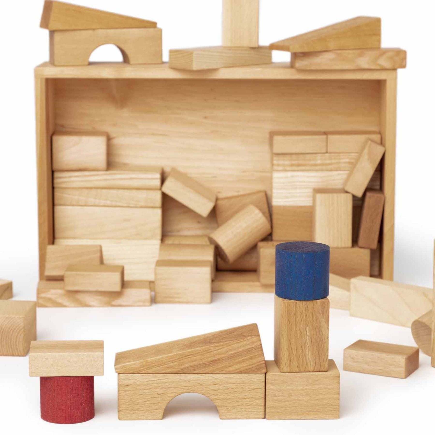Wooden Story Holzbausteine im Tablett 63 Teile