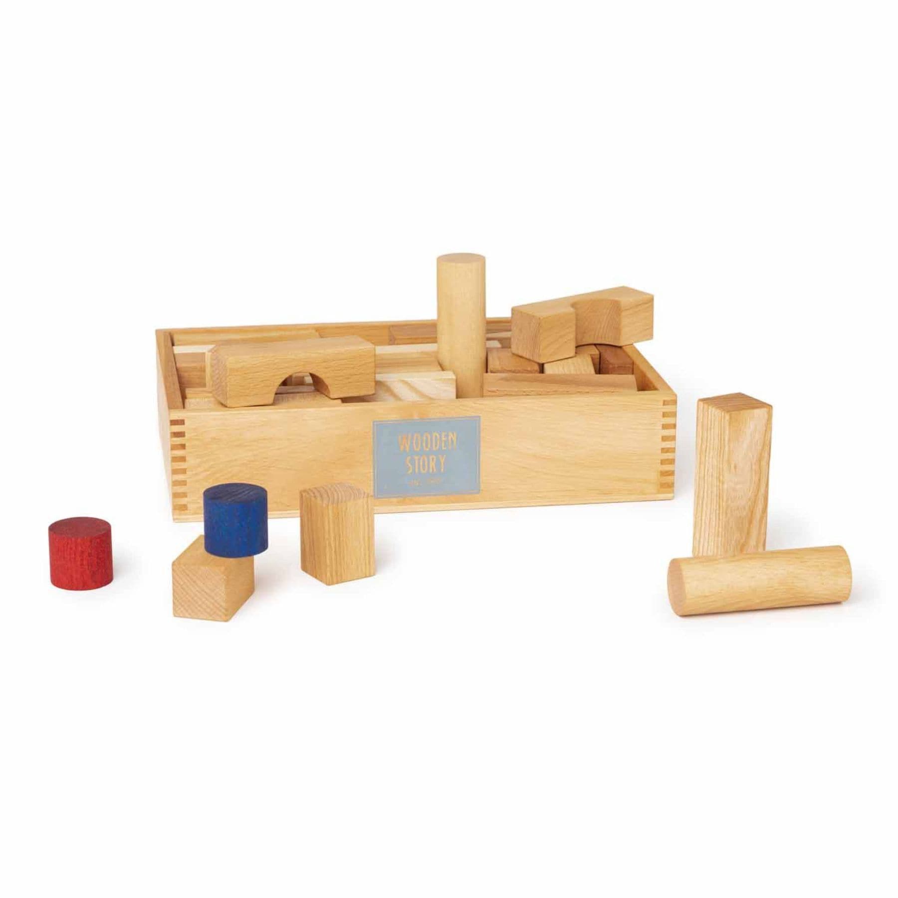 Wooden Story Holzbausteine im Tablett 63 Teile