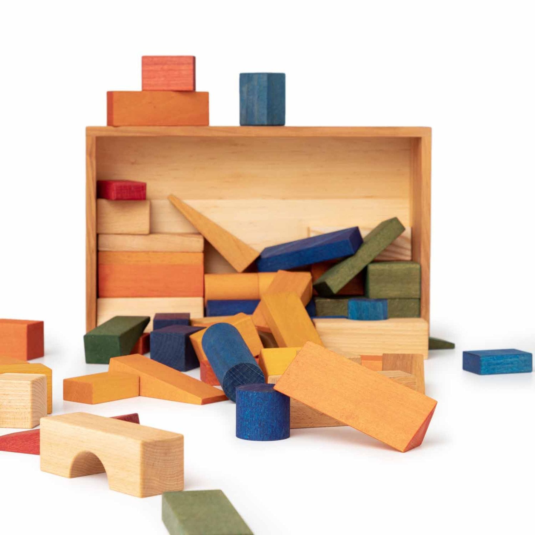 Wooden Story Holzbausteine im Tablett 63 Teile
