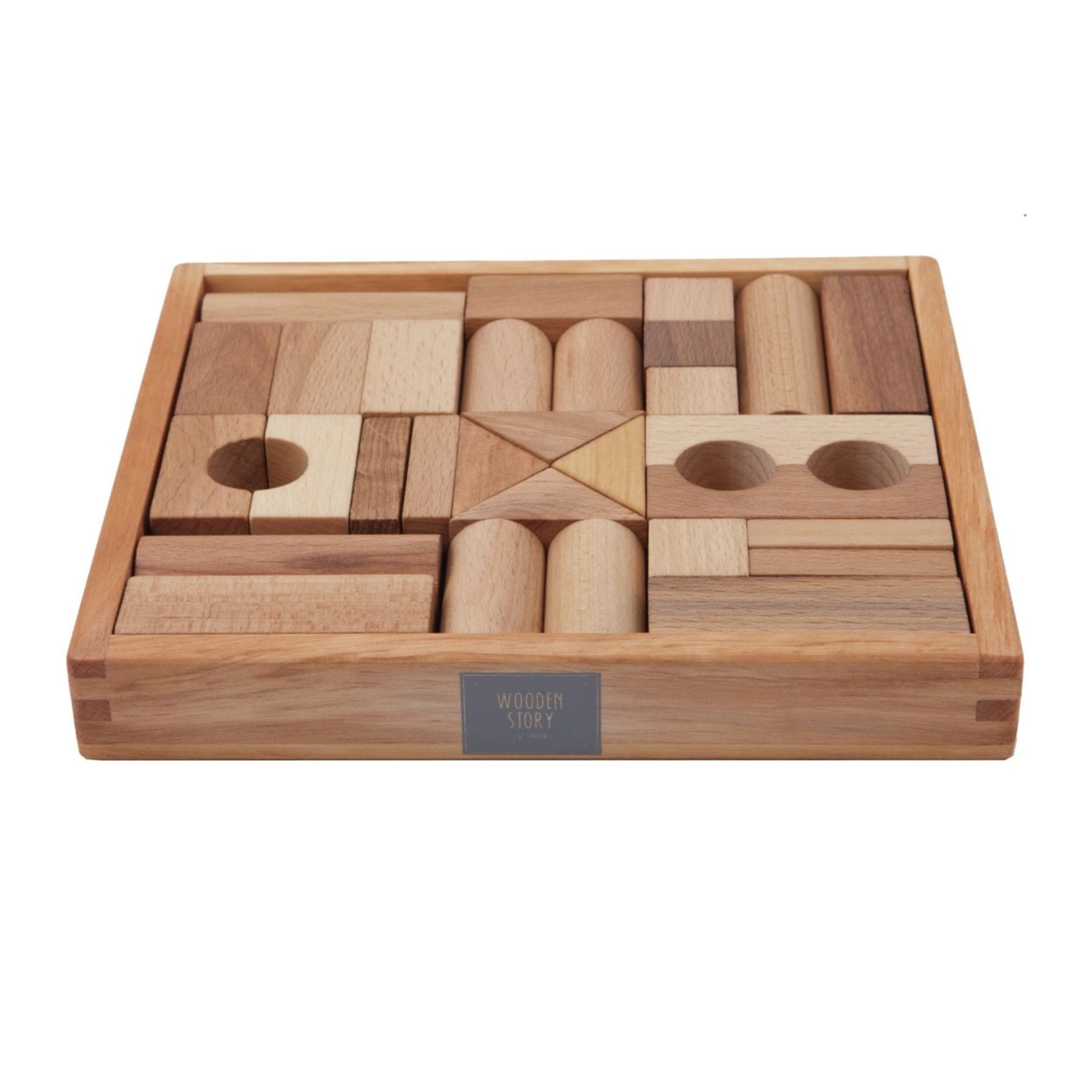 Wooden Story Holzbausteine im Tablett 30 Teile