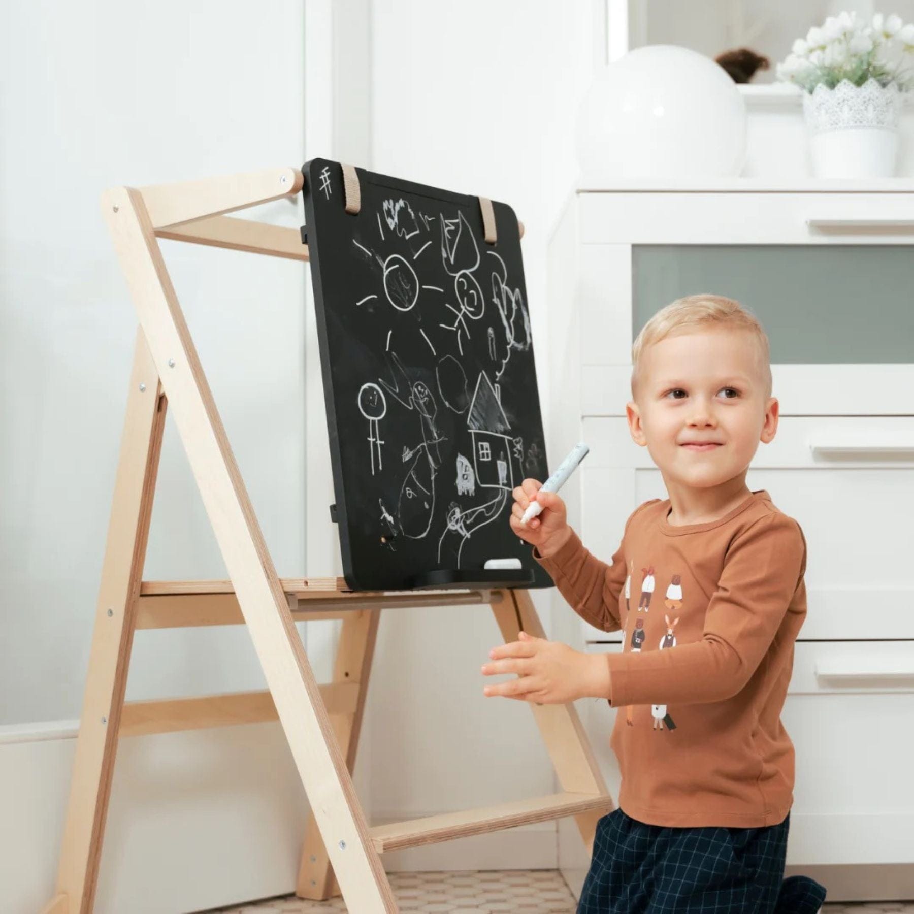 Zweiseitige Maltafel für Lerntürme & Kletterspielzeug