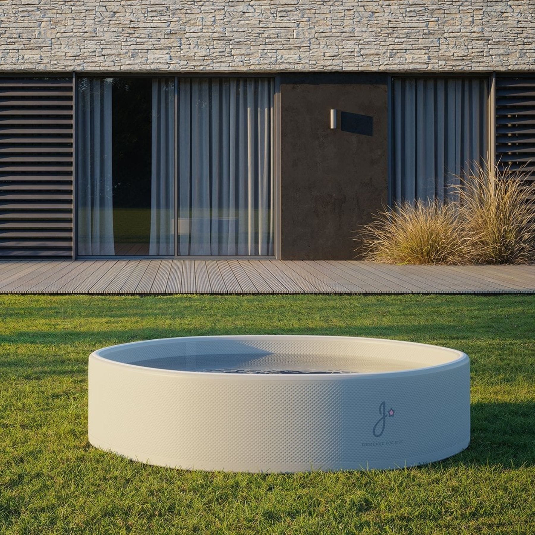 Jupiduu Pool – Aufblasbares Kinderbecken aus Drop-Stitch-Gewebe Kinderpool - LeoBabys