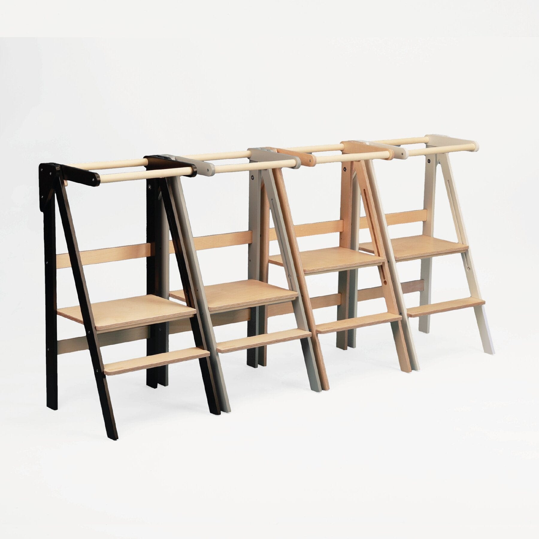 Faltbarer Montessori Naturholz Lernturm - LeoBabys