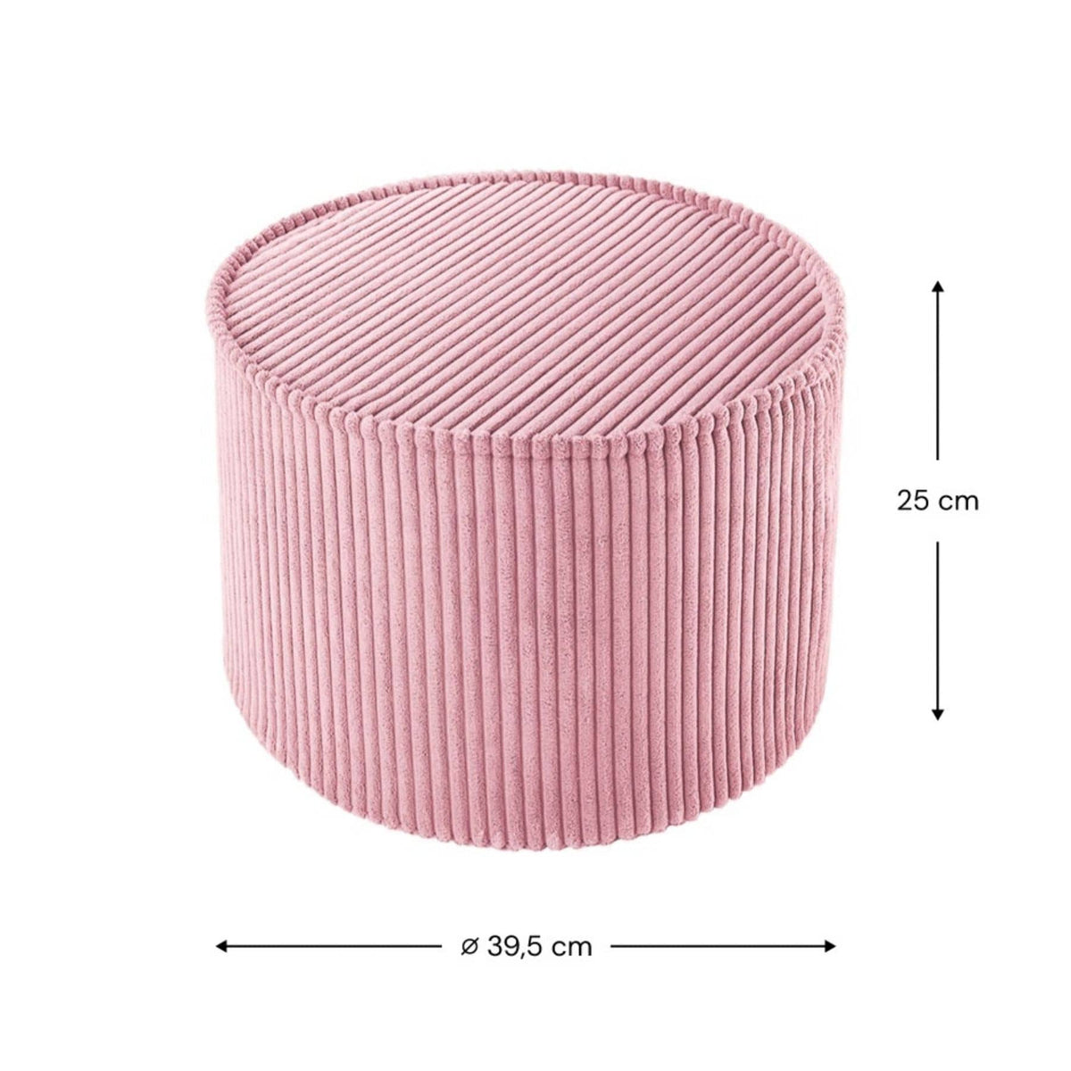 wigiwama Pouffe aus Cord, runder Sitzhocker für Kinder - LeoBabys